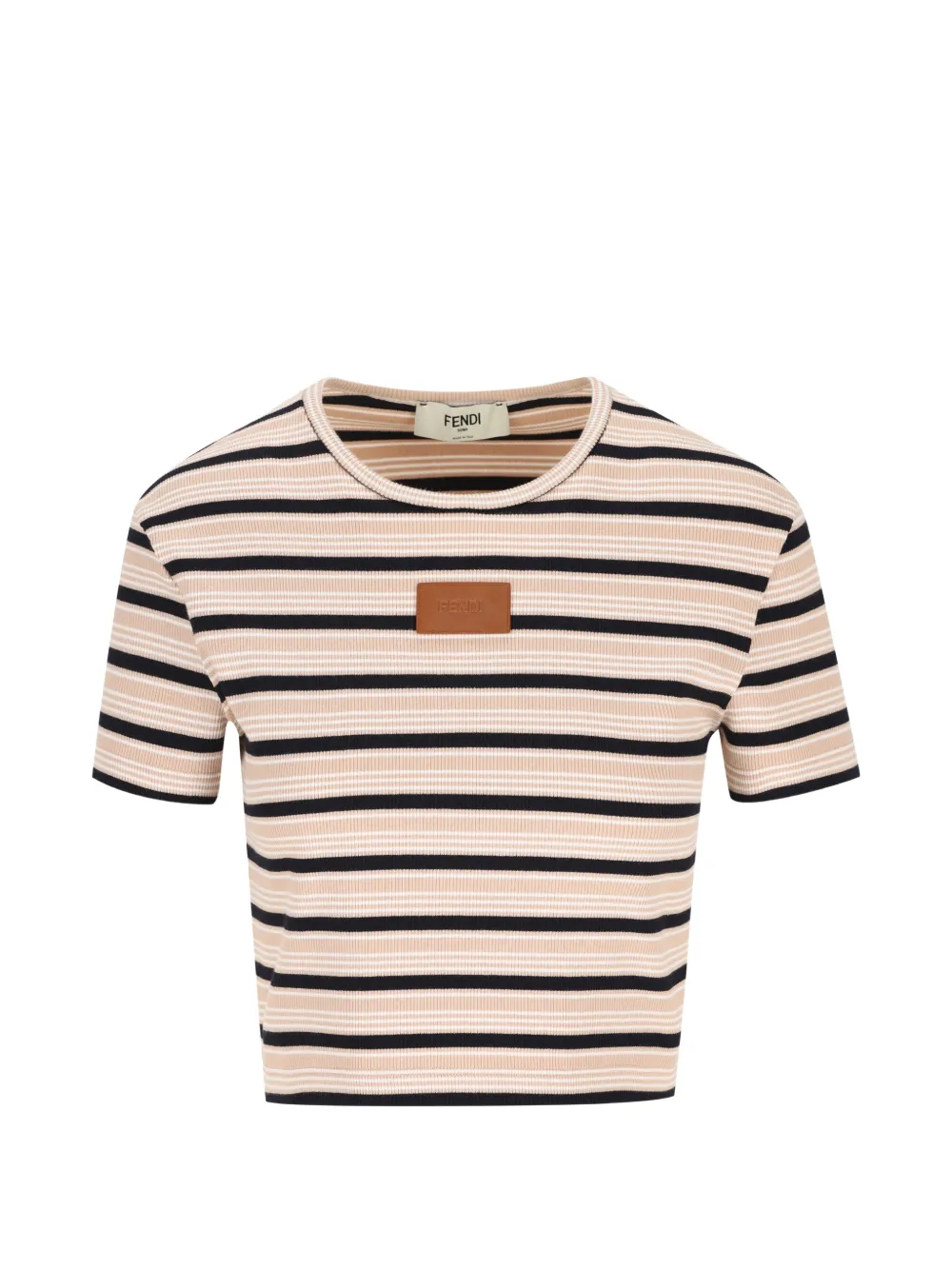 Fendi Top Mc Punto Nude Blanco Marino Rayas