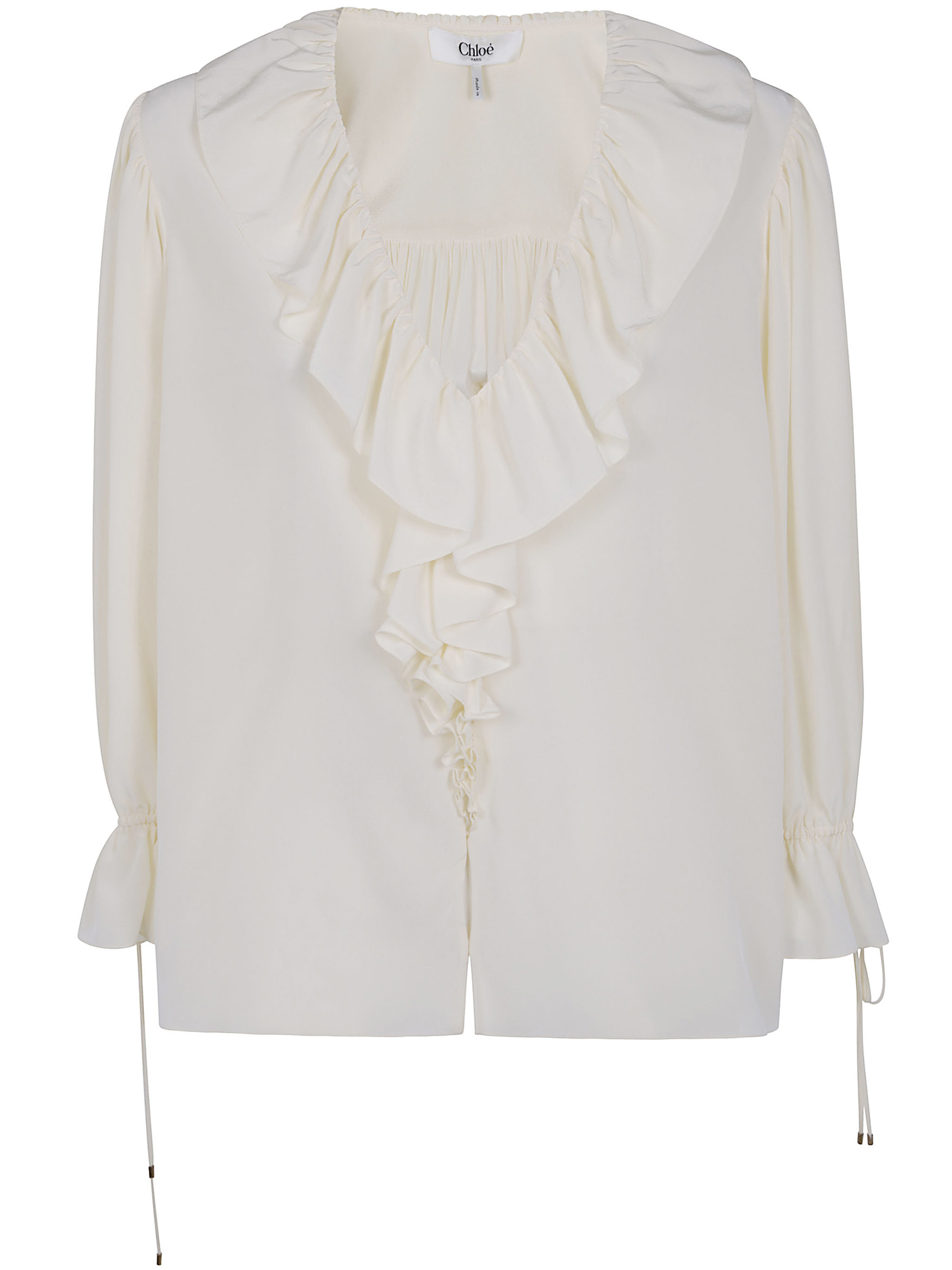 Chloé Top Ml Pristine Vainilla Cuello Rizado