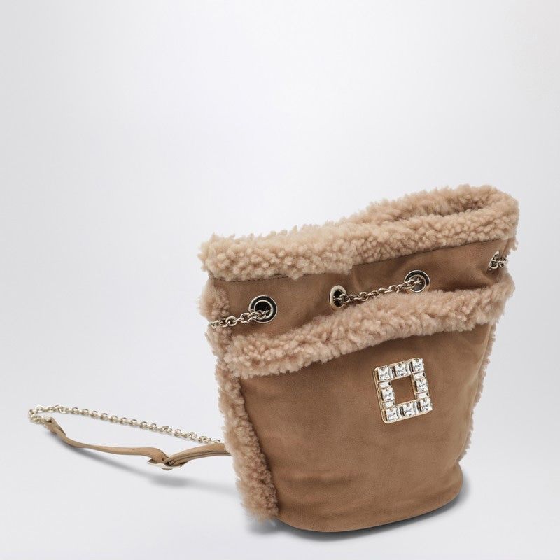 Roger Vivier Trรจs Vivier Backpack In Suede And Shearl