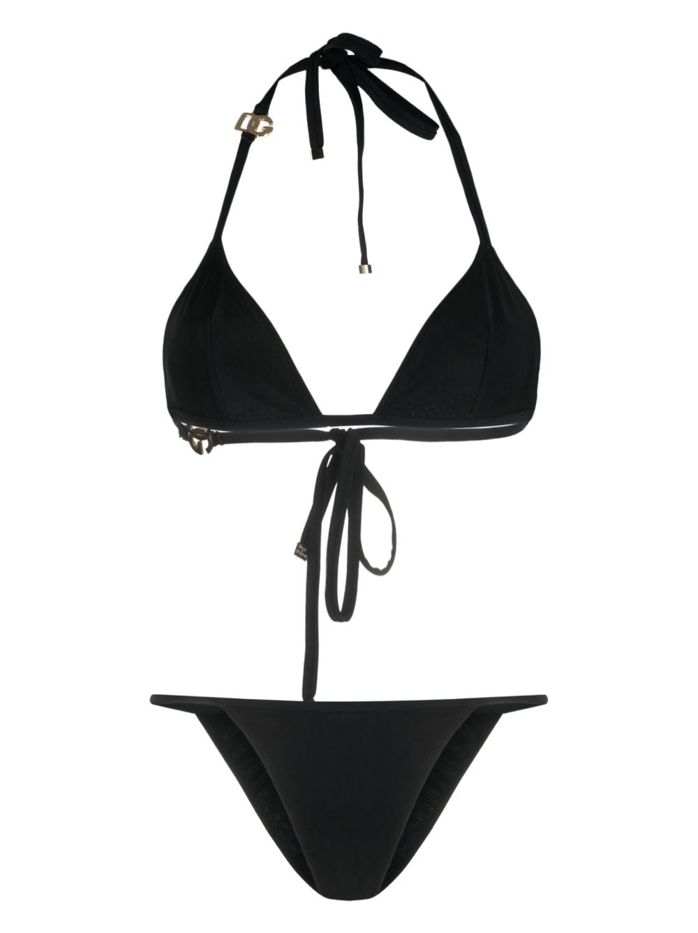 Dolce Gabbana Dolce & Gabbana Triangle Bikini With Gol