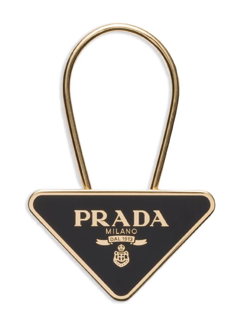 Prada Triangle Logo Keyring