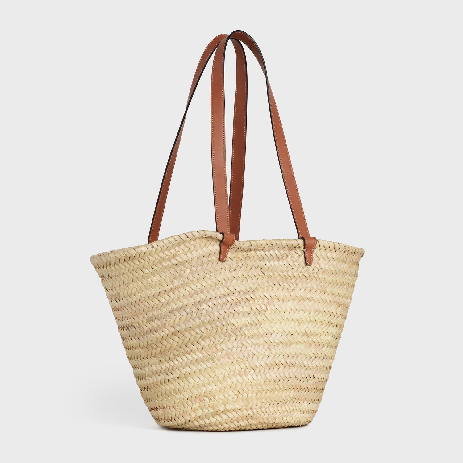 Celine Triomphe Classic Medium Tan Palm Leaves 