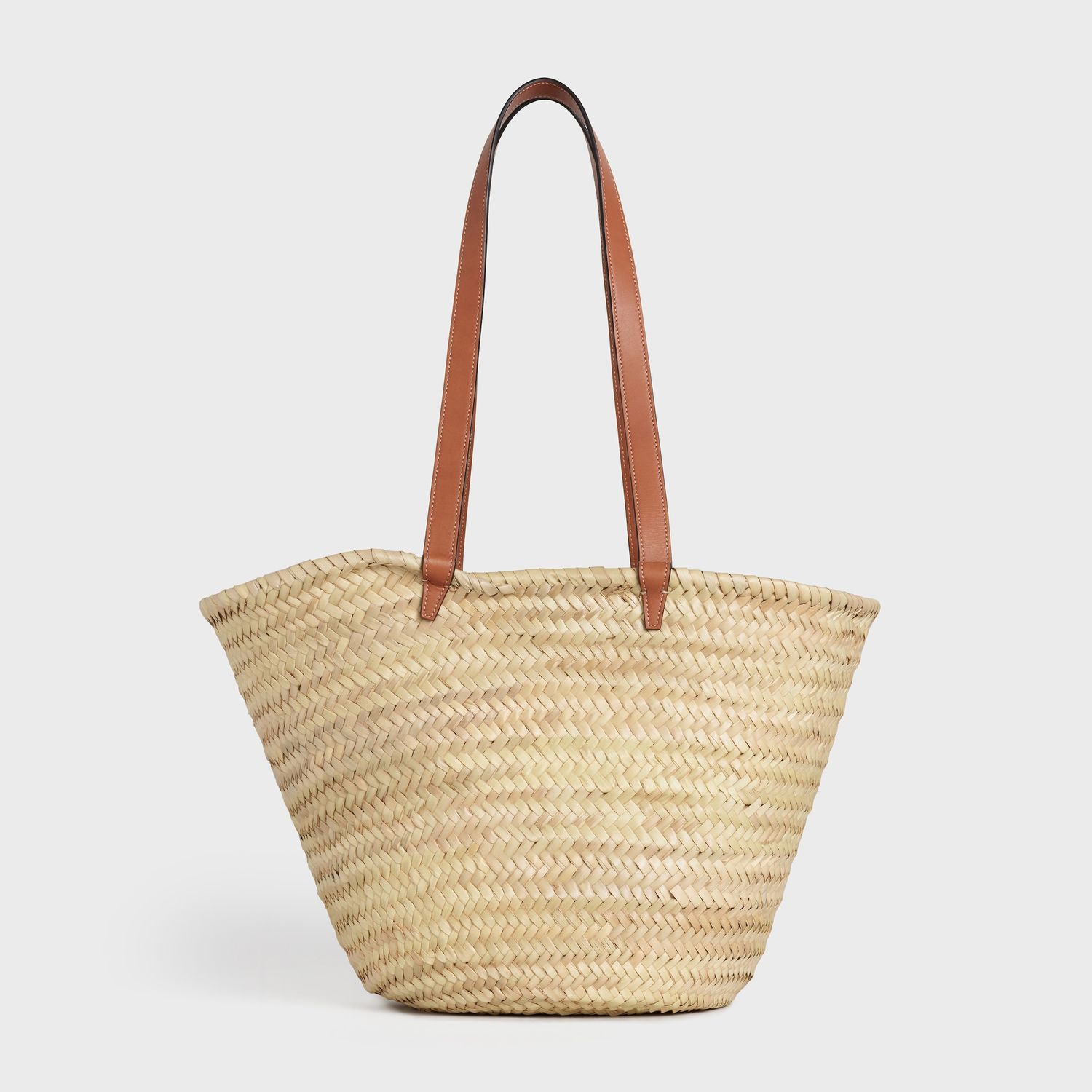 Celine Triomphe Classic Medium Tan Palm Leaves 