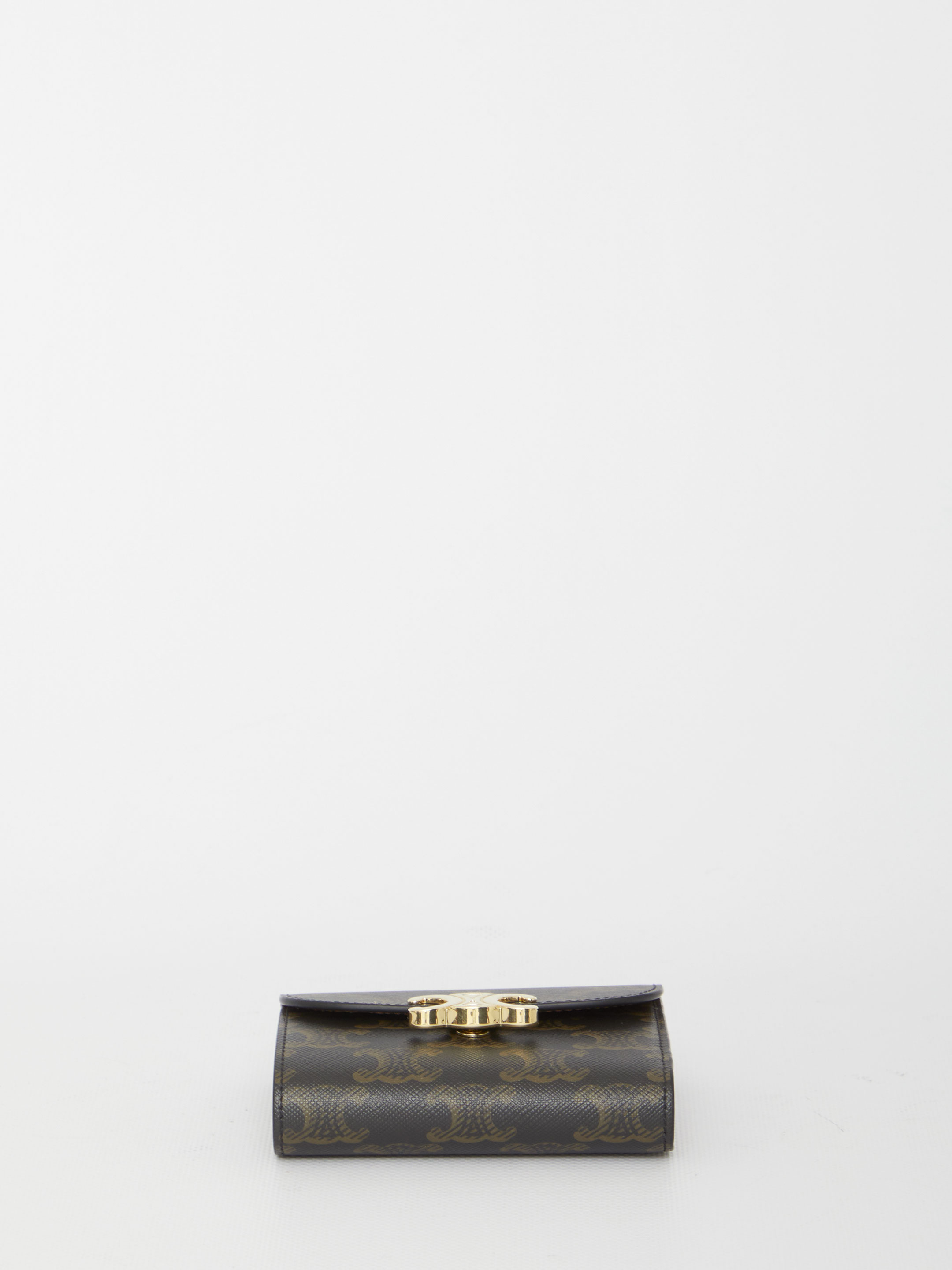 Celine Triomphe-Print Compact Wallet