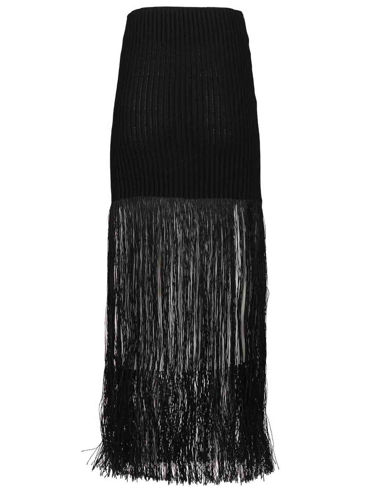 Alaïa Alaia Tubular Skirt With Fringes