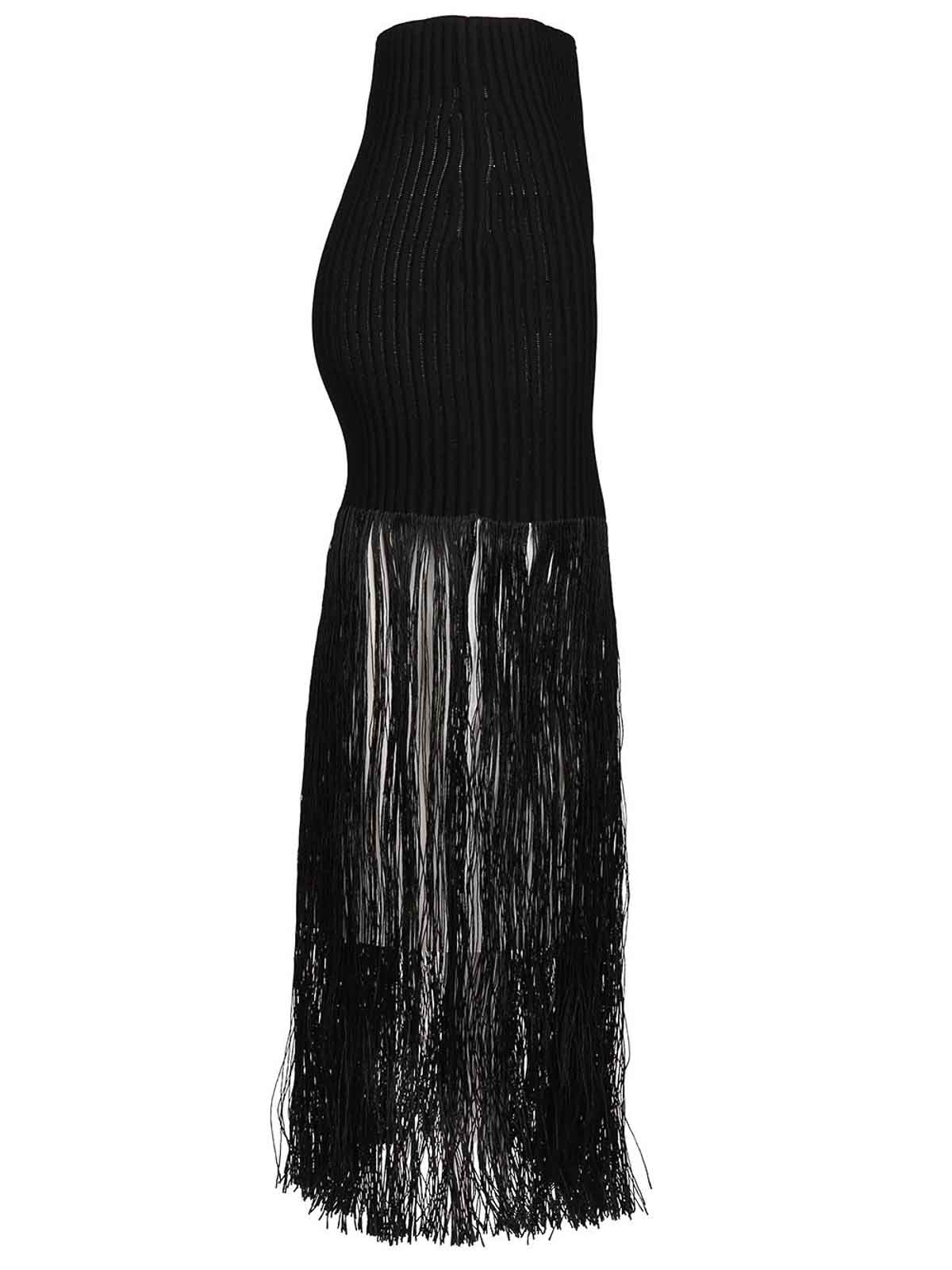 Alaïa Alaia Tubular Skirt With Fringes