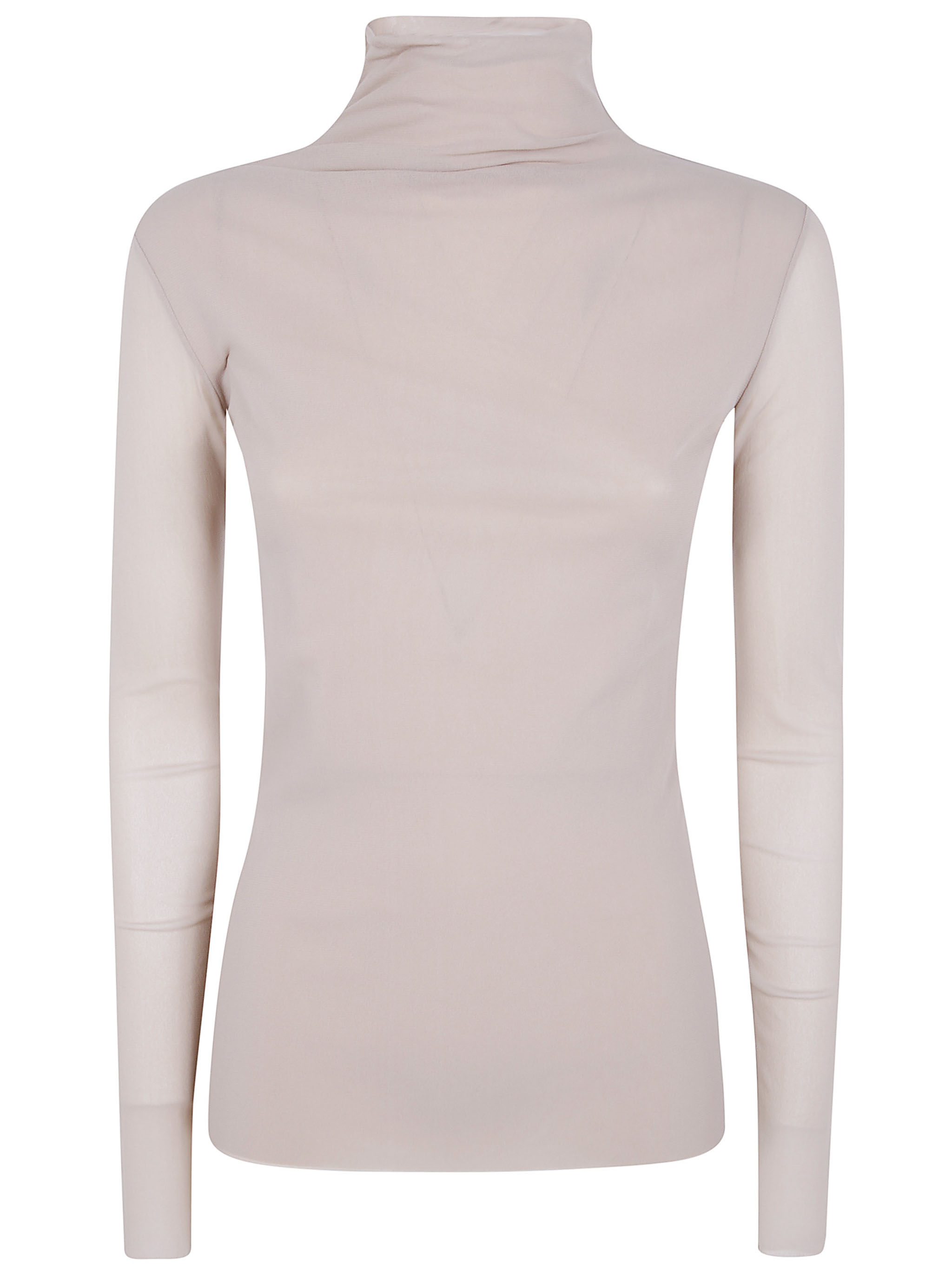 D.Exterior Tulle Turtle Neck Sweater