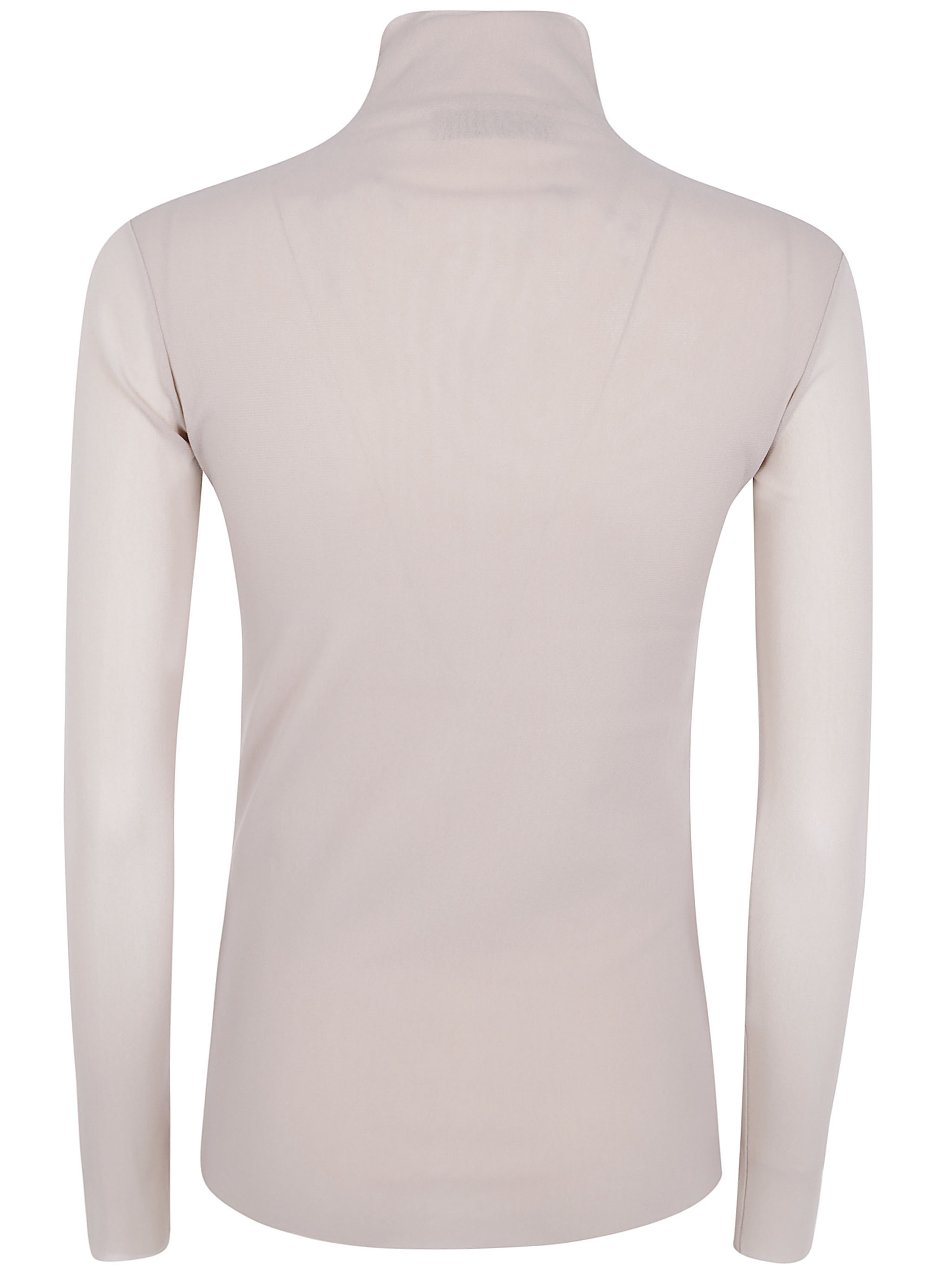 D.Exterior Tulle Turtle Neck Sweater
