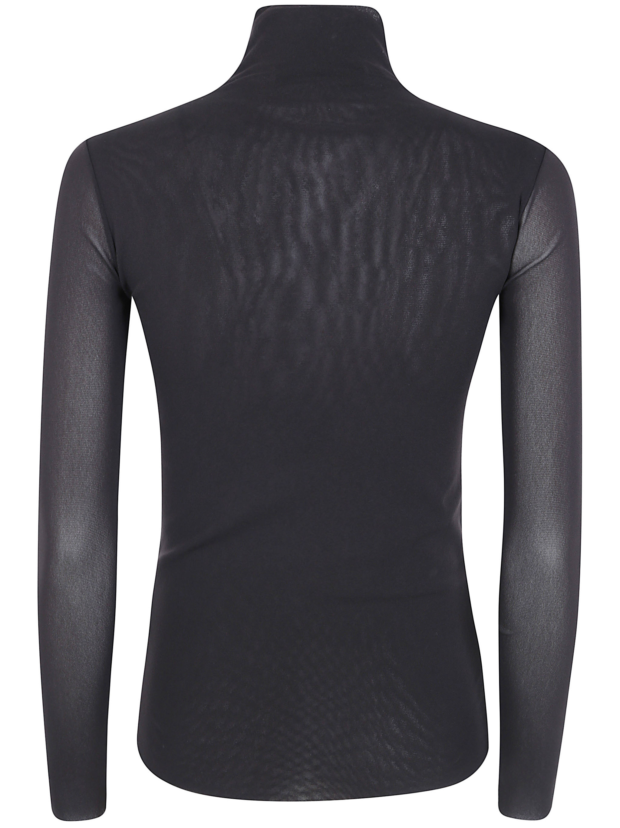 D.Exterior Tulle Turtle Neck Sweater