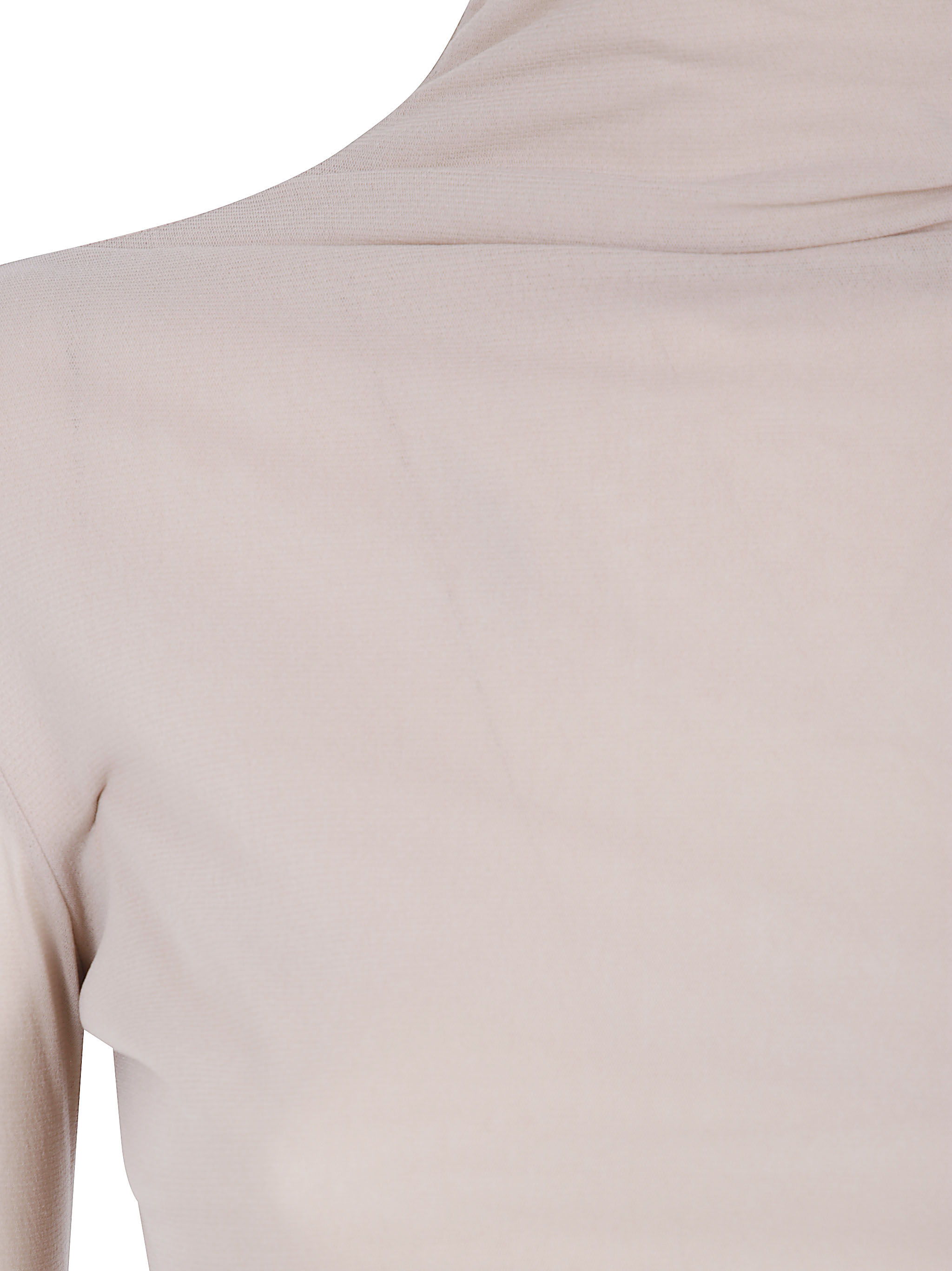 D.Exterior Tulle Turtle Neck Sweater