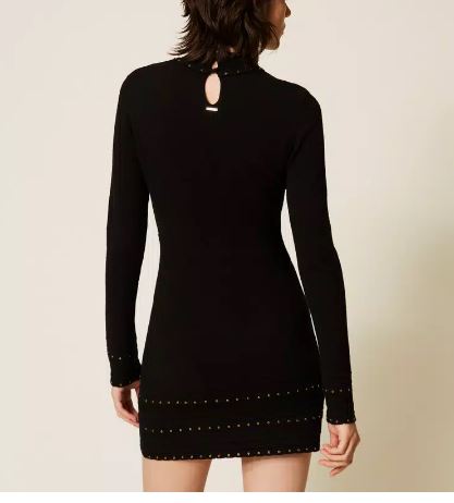 Twin-Set Black Elastane Dress