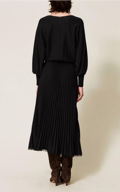 Twin-Set Black Elastane Dress