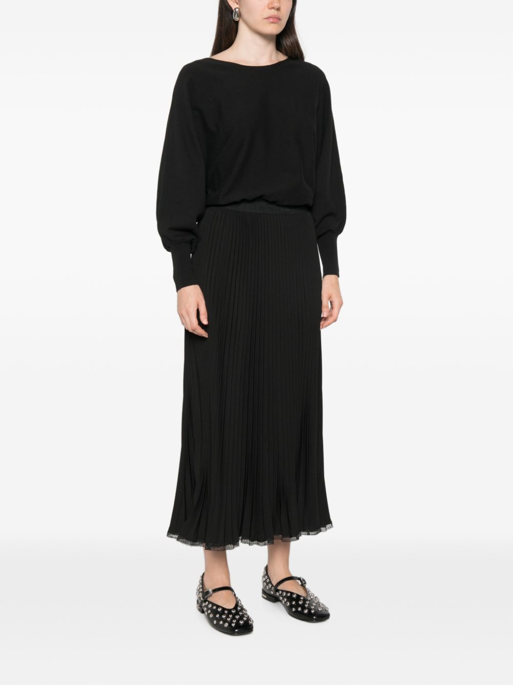Twin-Set Black Elastane Dress