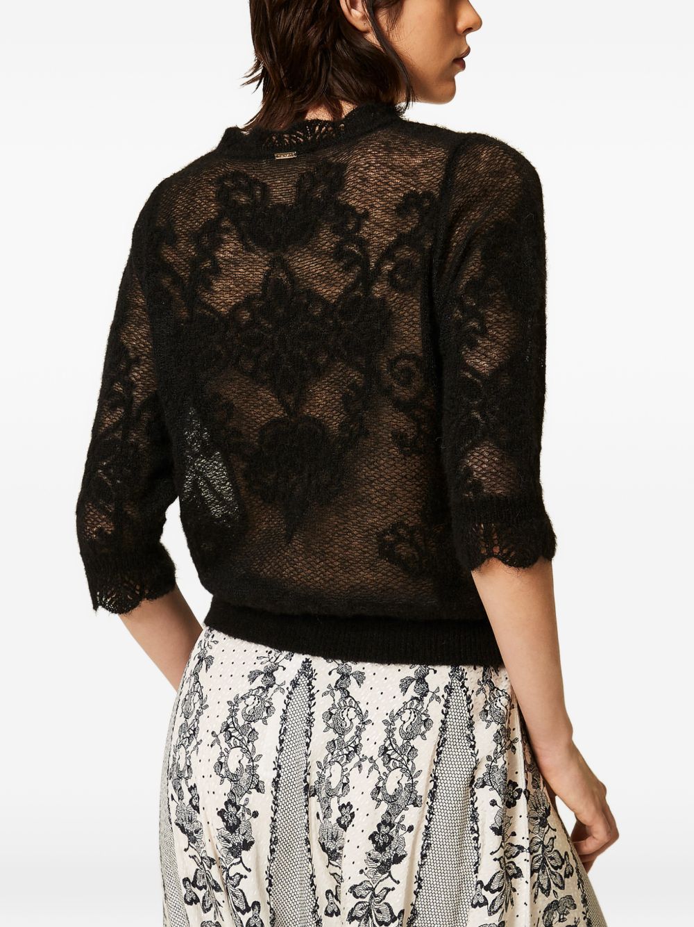 Twin-Set Black Wool Sweater