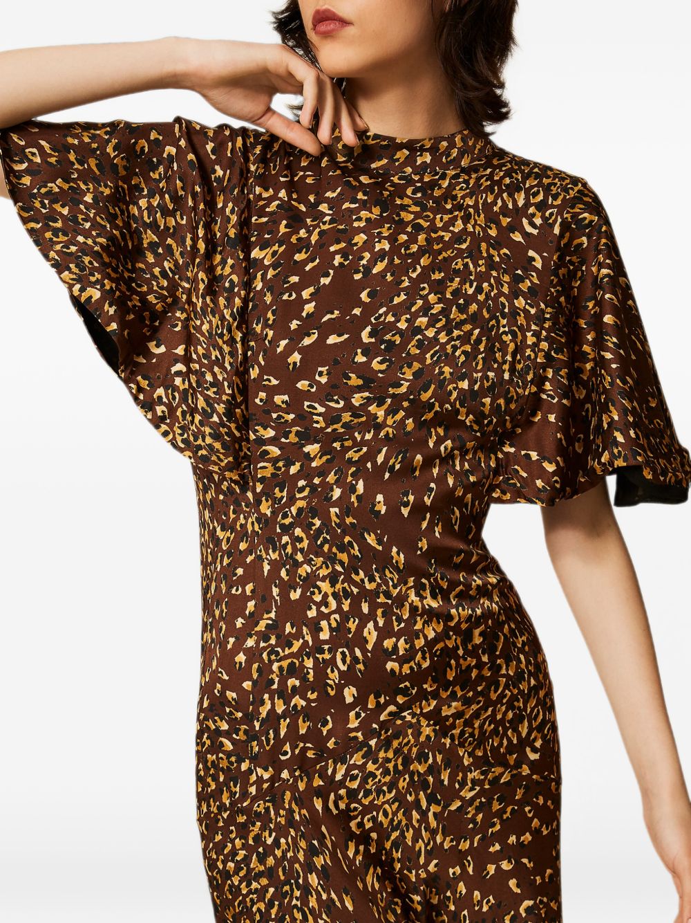 Twin-Set Brown Elastane Dress