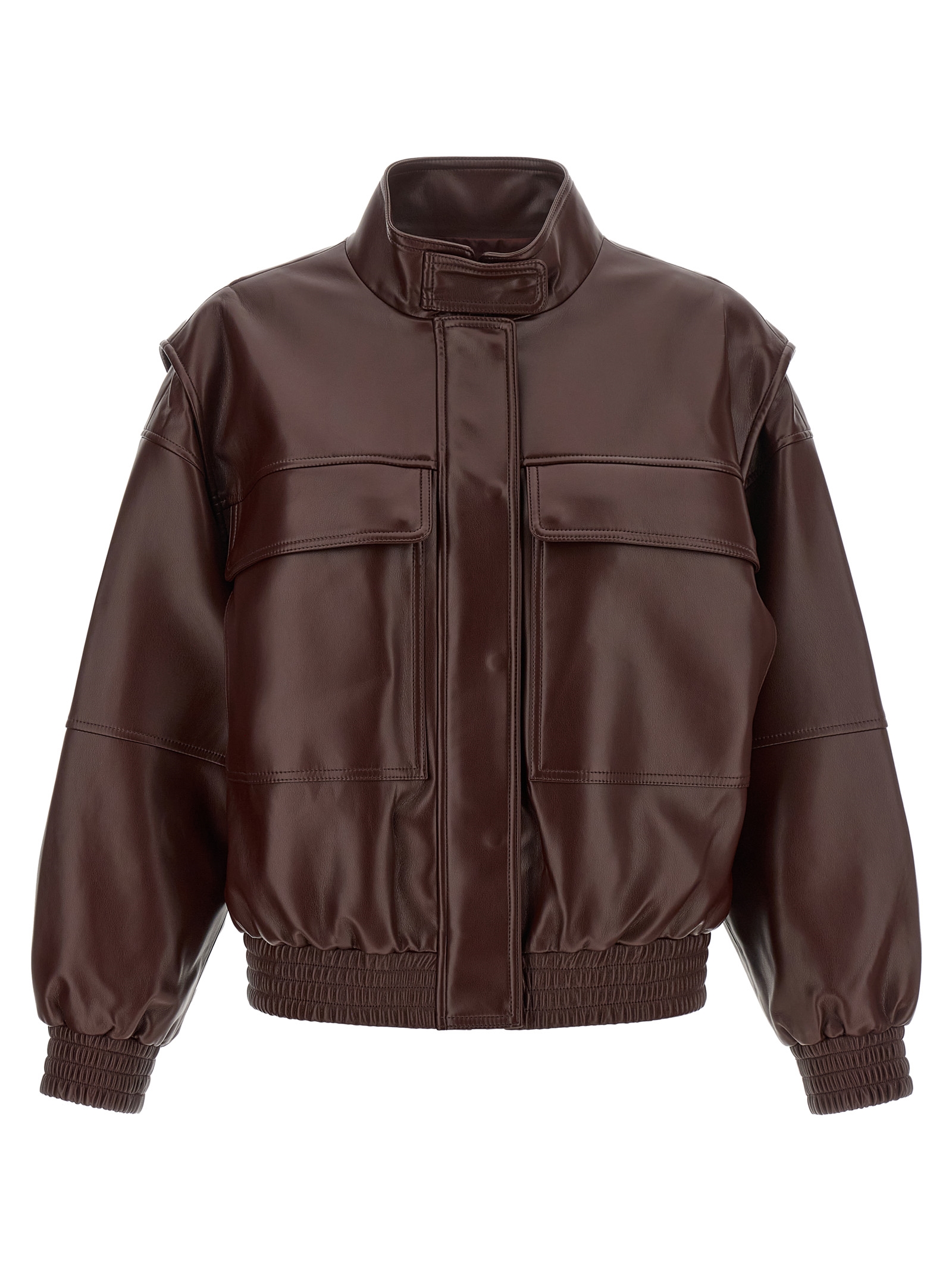 Twin-Set Twin Set Leather Effect Bomber Jacket