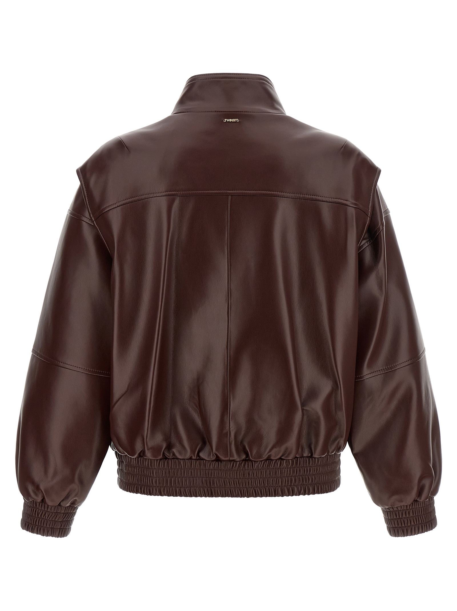 Twin-Set Twin Set Leather Effect Bomber Jacket