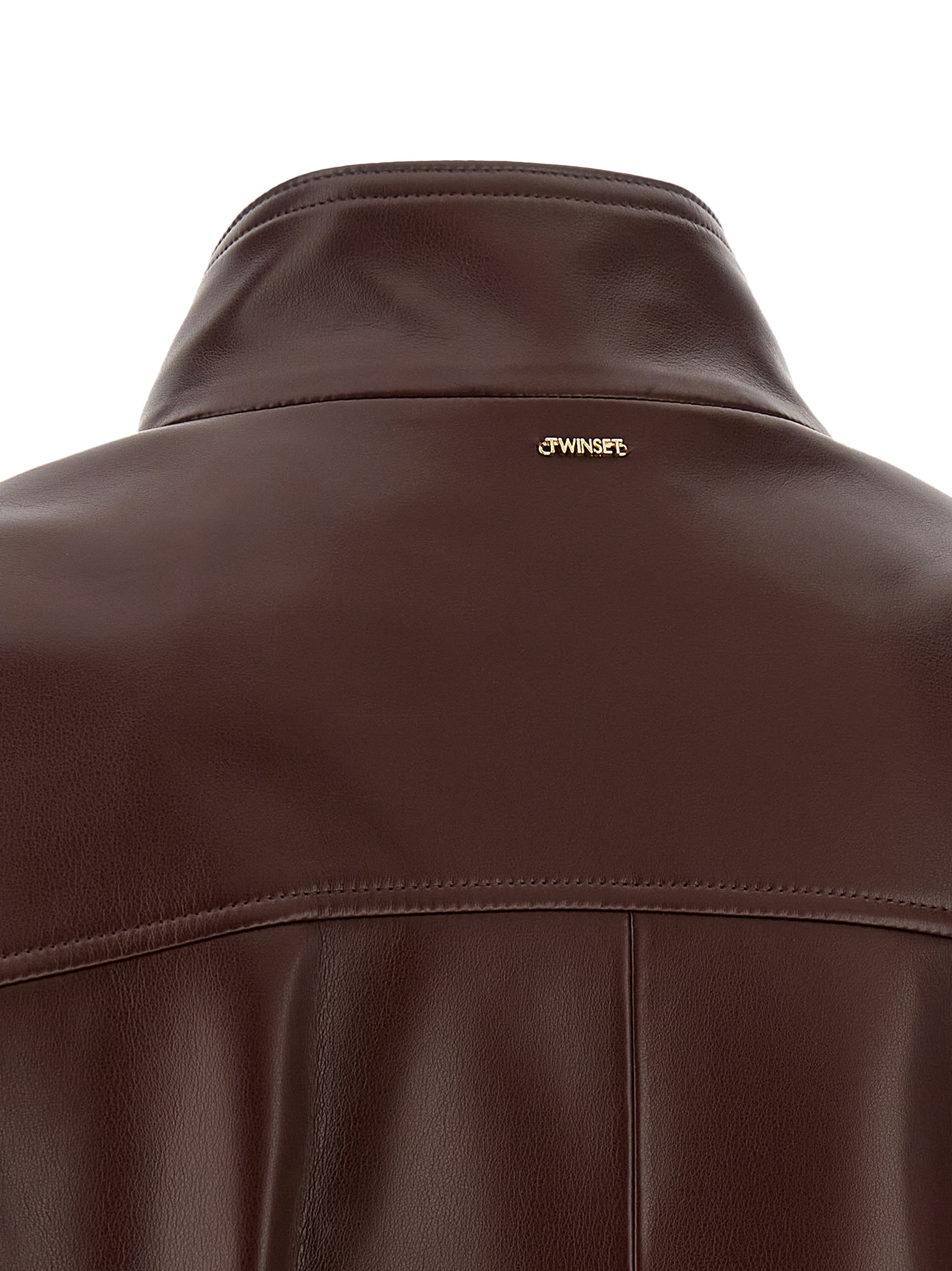 Twin-Set Twin Set Leather Effect Bomber Jacket