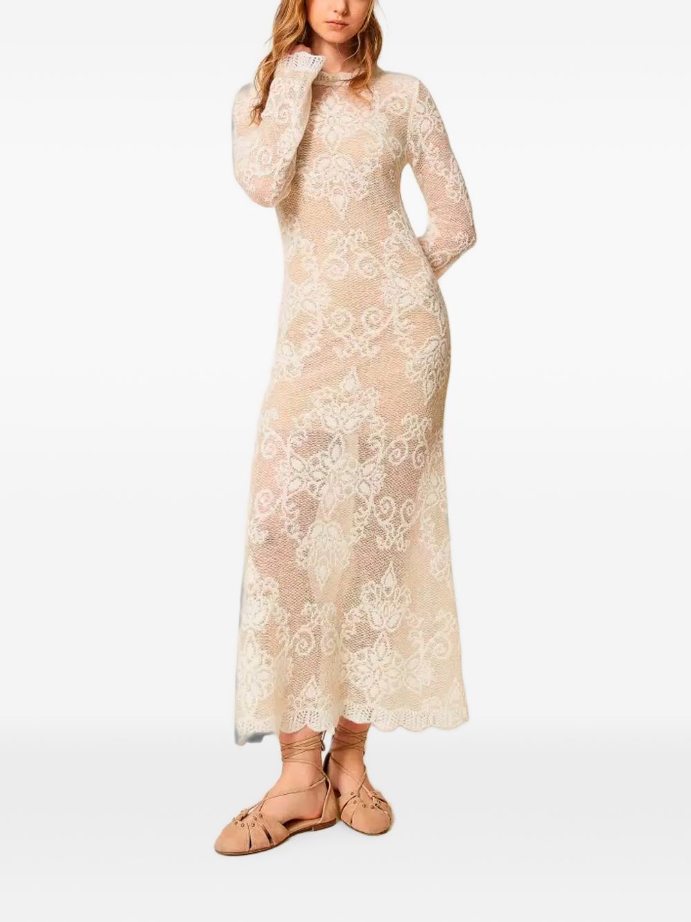 Twin-Set Parchment Elastane Dress