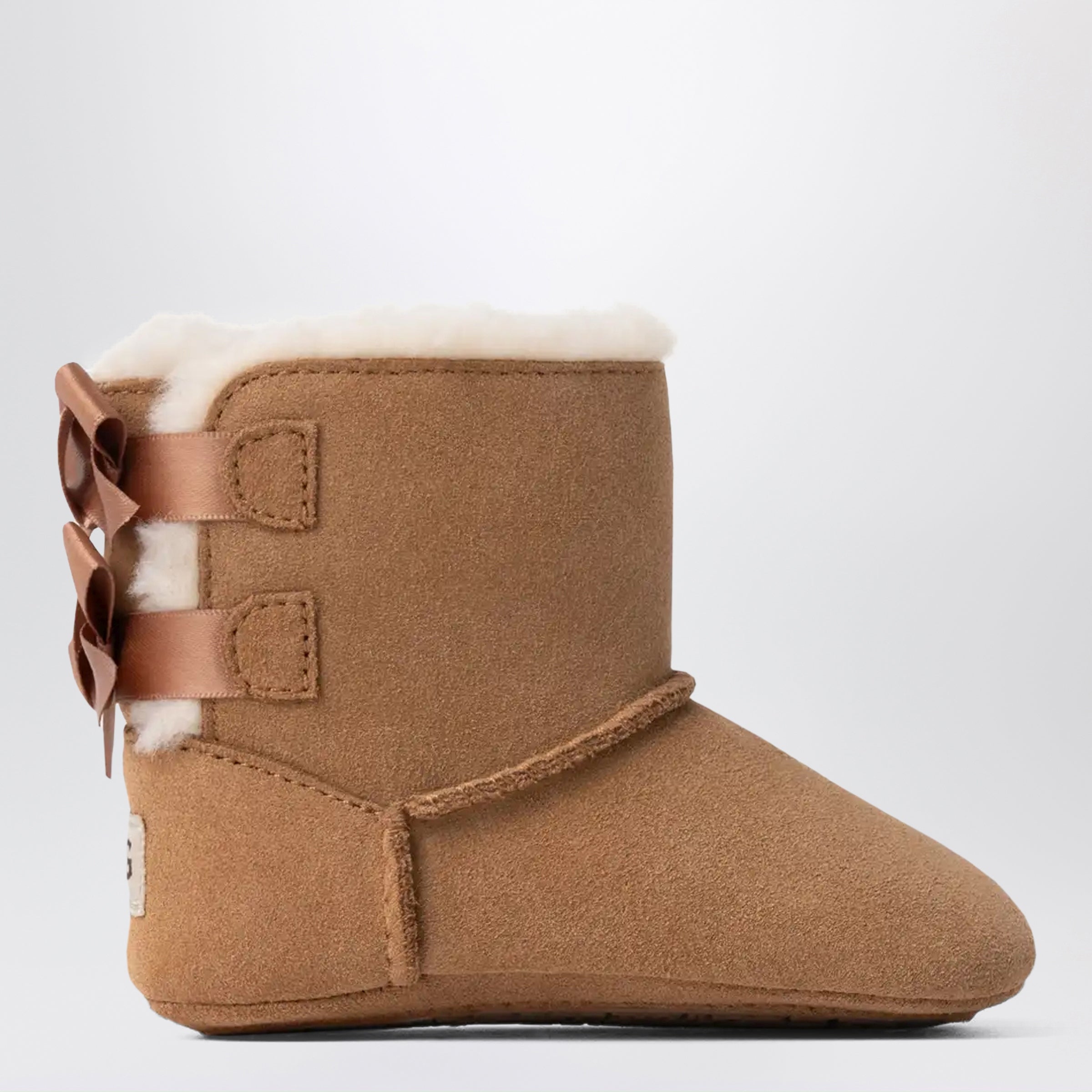 Ugg Bailey Bow Ribbon Boots In Chestnut Sued