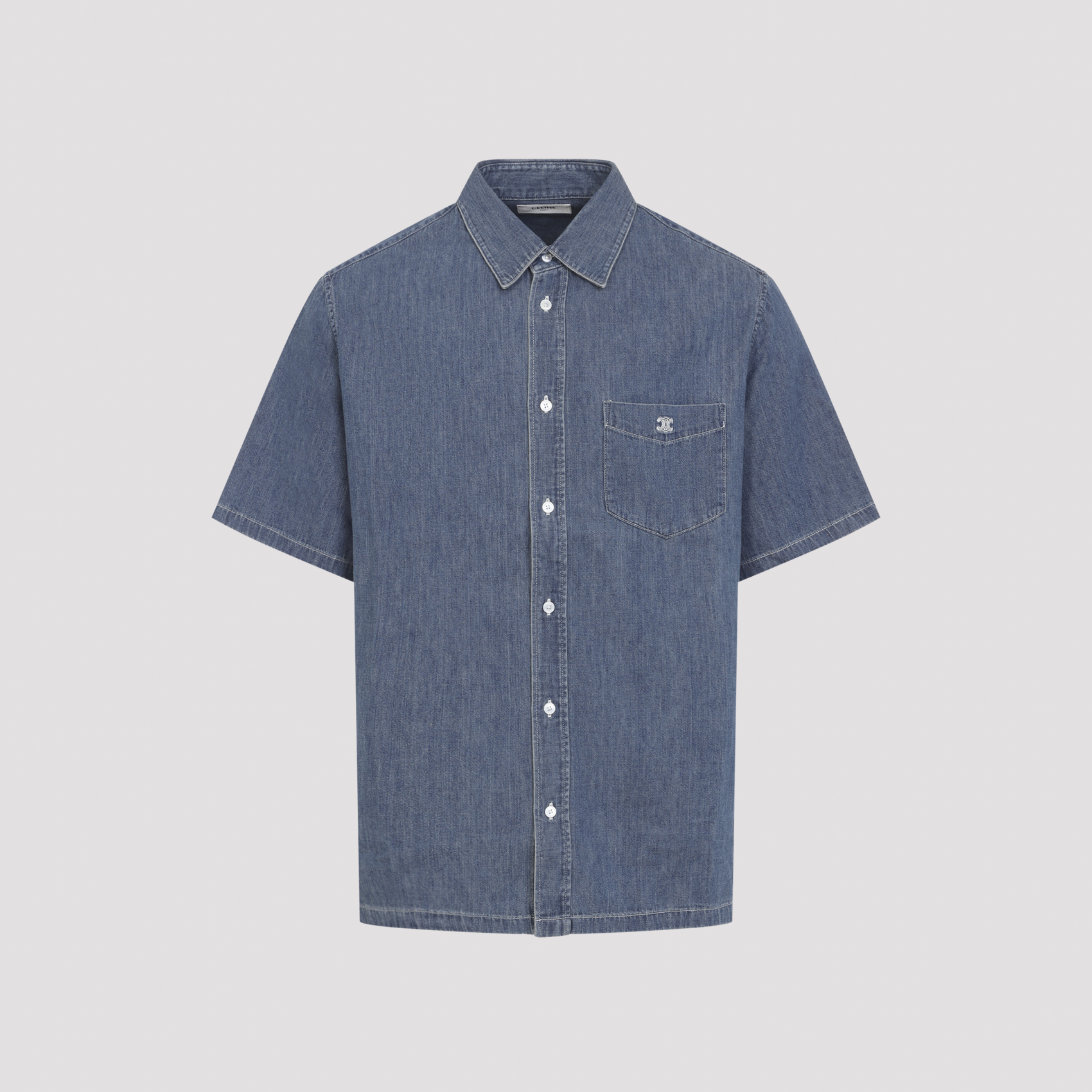 Celine Union Ocean Cotton Bowling Shirt