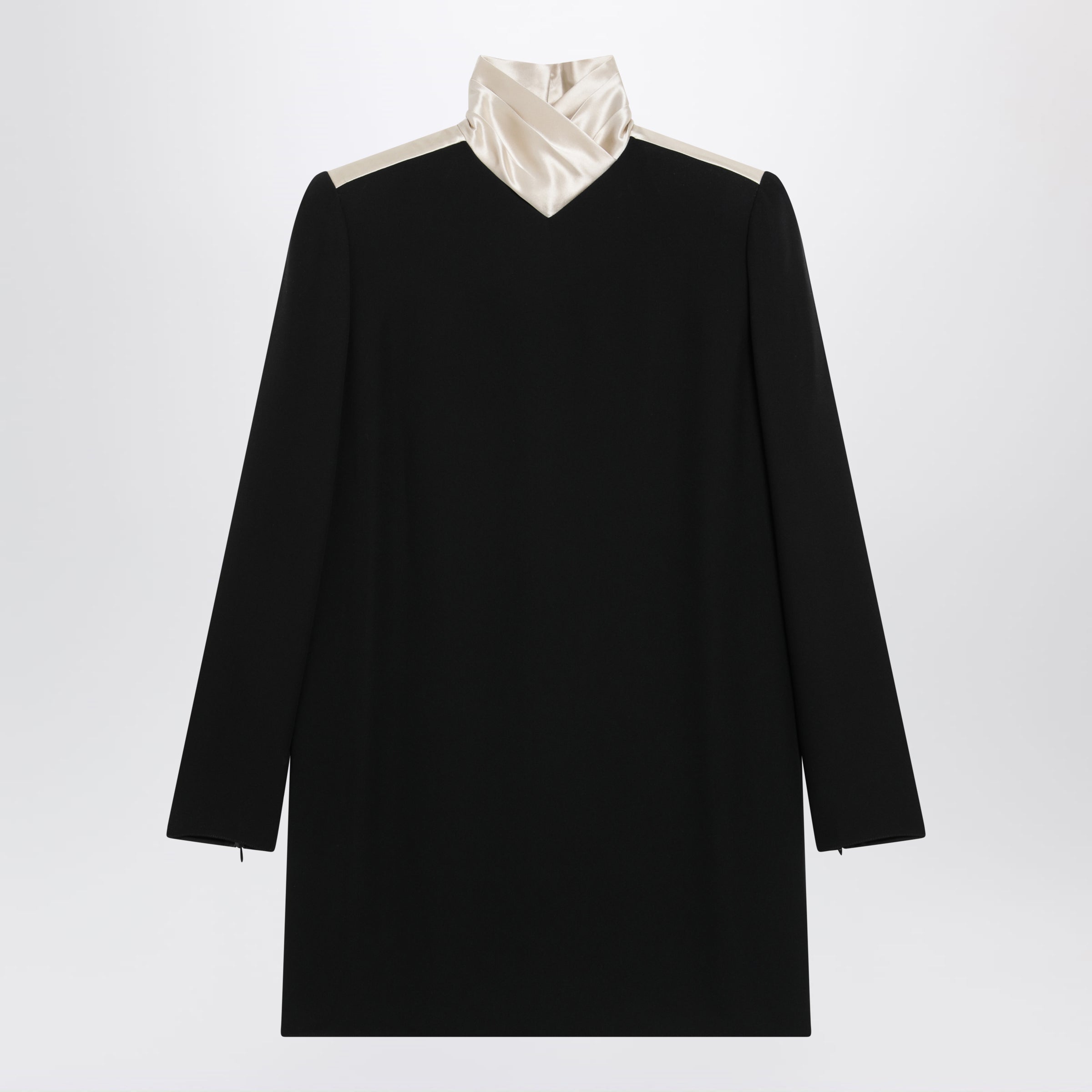 Valentino Black/Champagne Silk Mini Dress