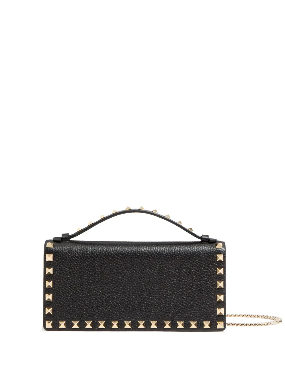 Valentino Black Rockstud Chain Wallet