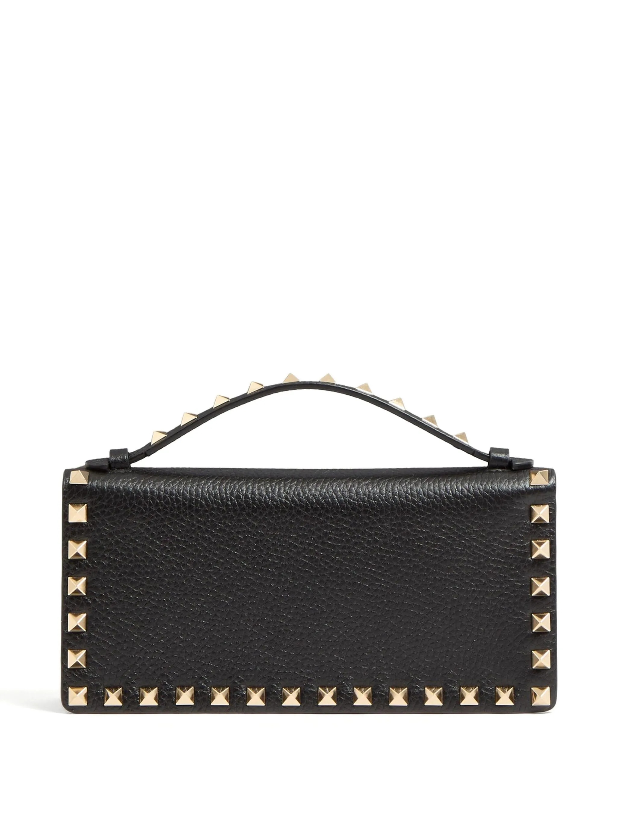Valentino Black Rockstud Chain Wallet
