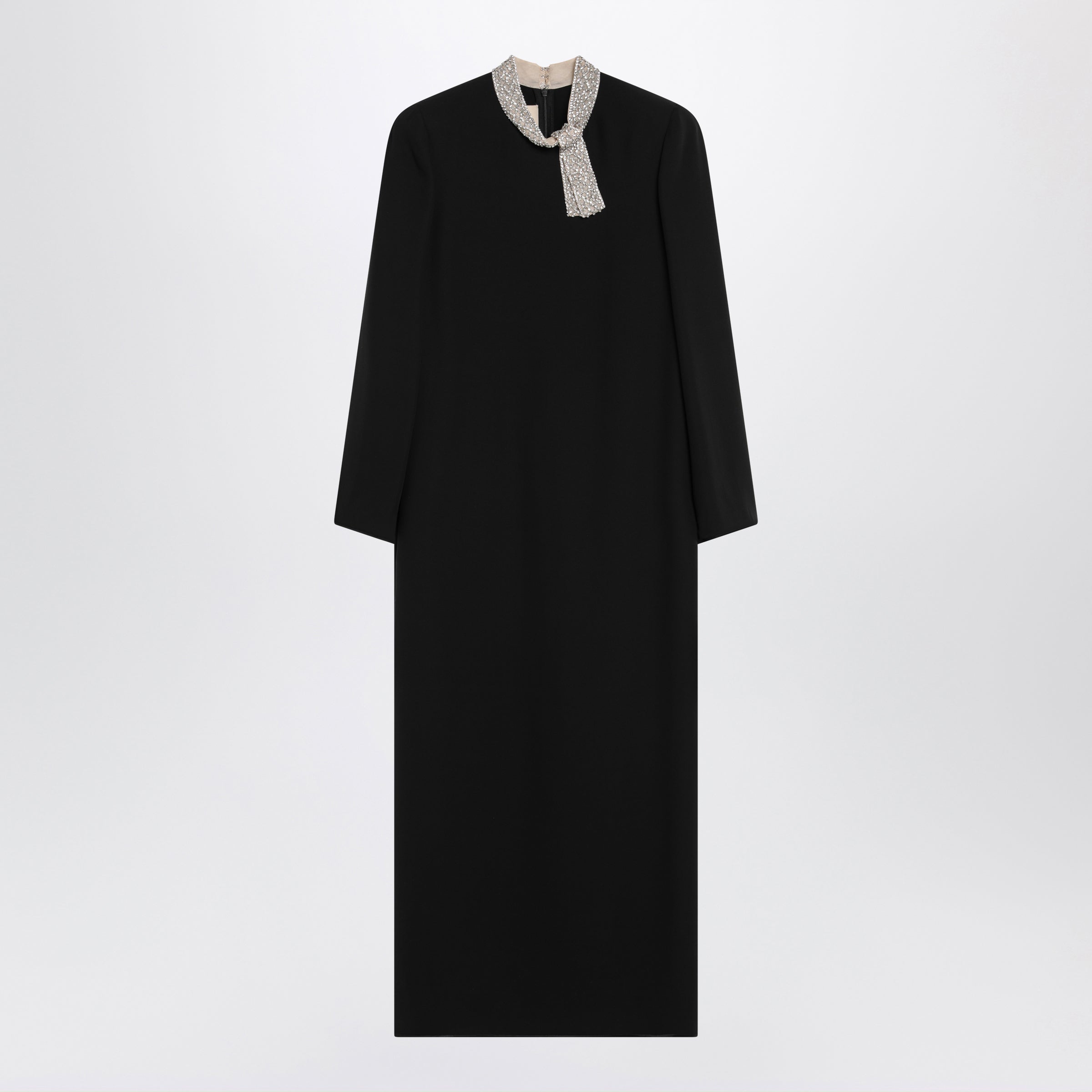 Valentino Black Silk Cady Couture Dress