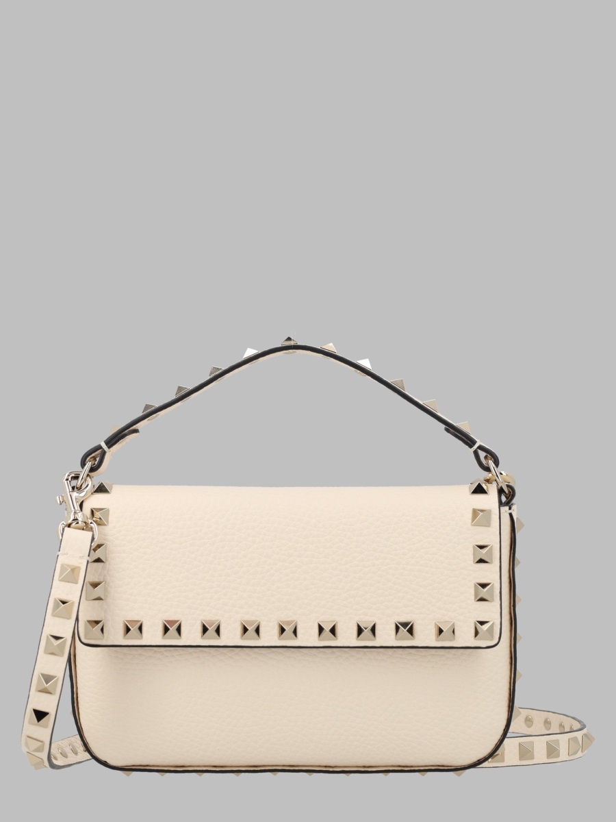 Valentino Garavani Pouch Rockstud In Vitello Granato
