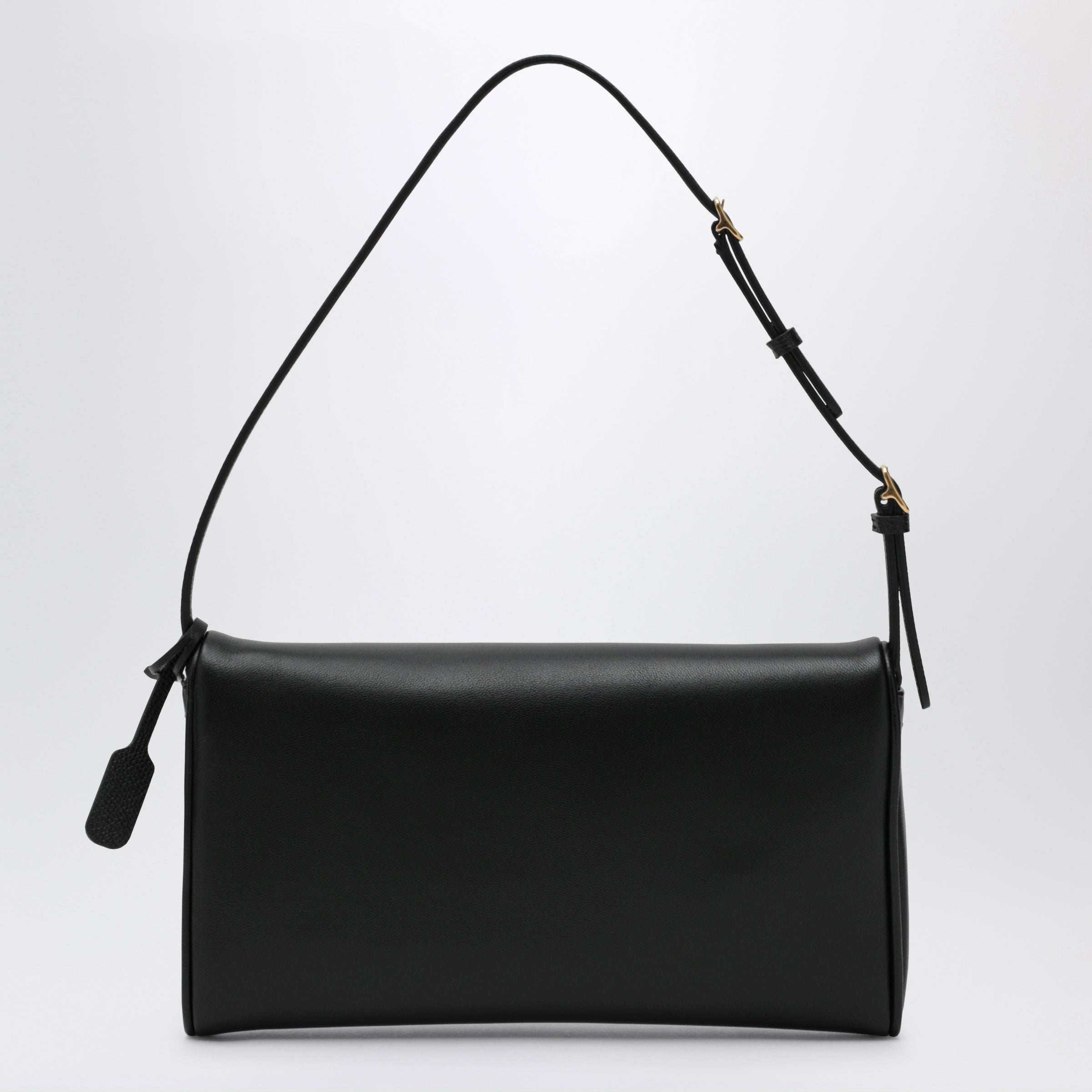 Valentino Garavani Small Black Devain Leather Shoulder Bag