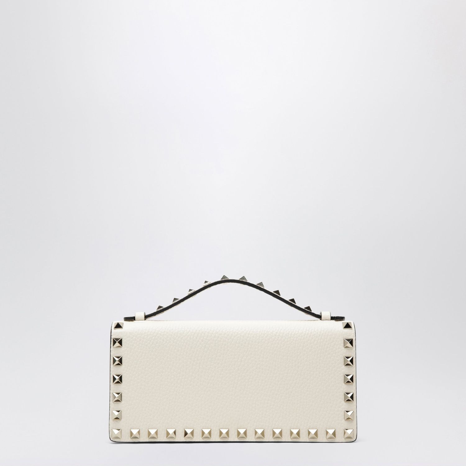 Valentino Ivory Rockstud Chain Wallet