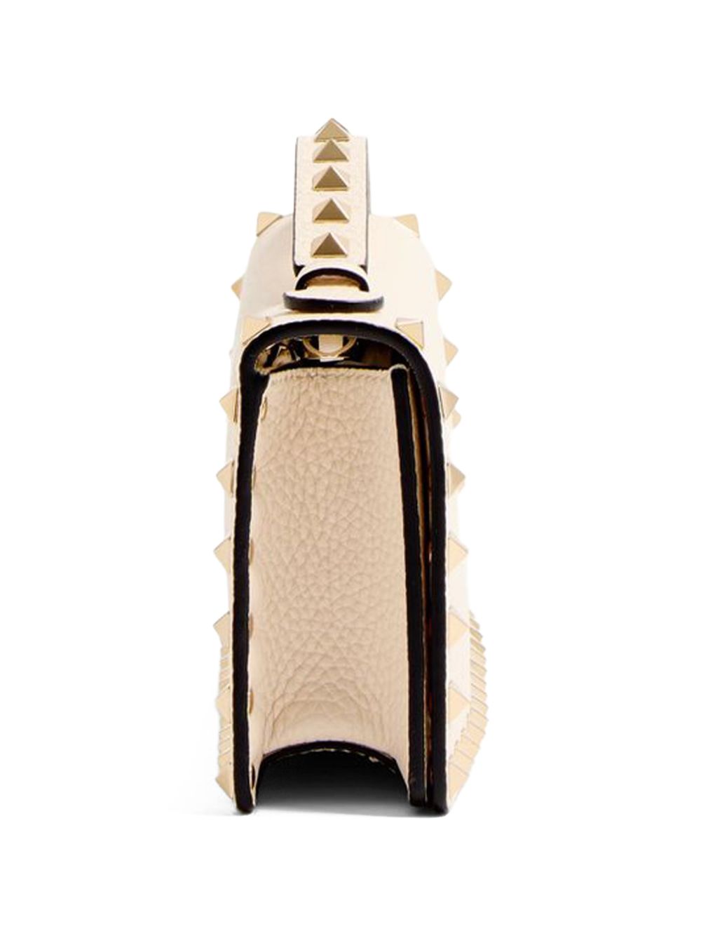 Valentino Ivory Rockstud Chain Wallet
