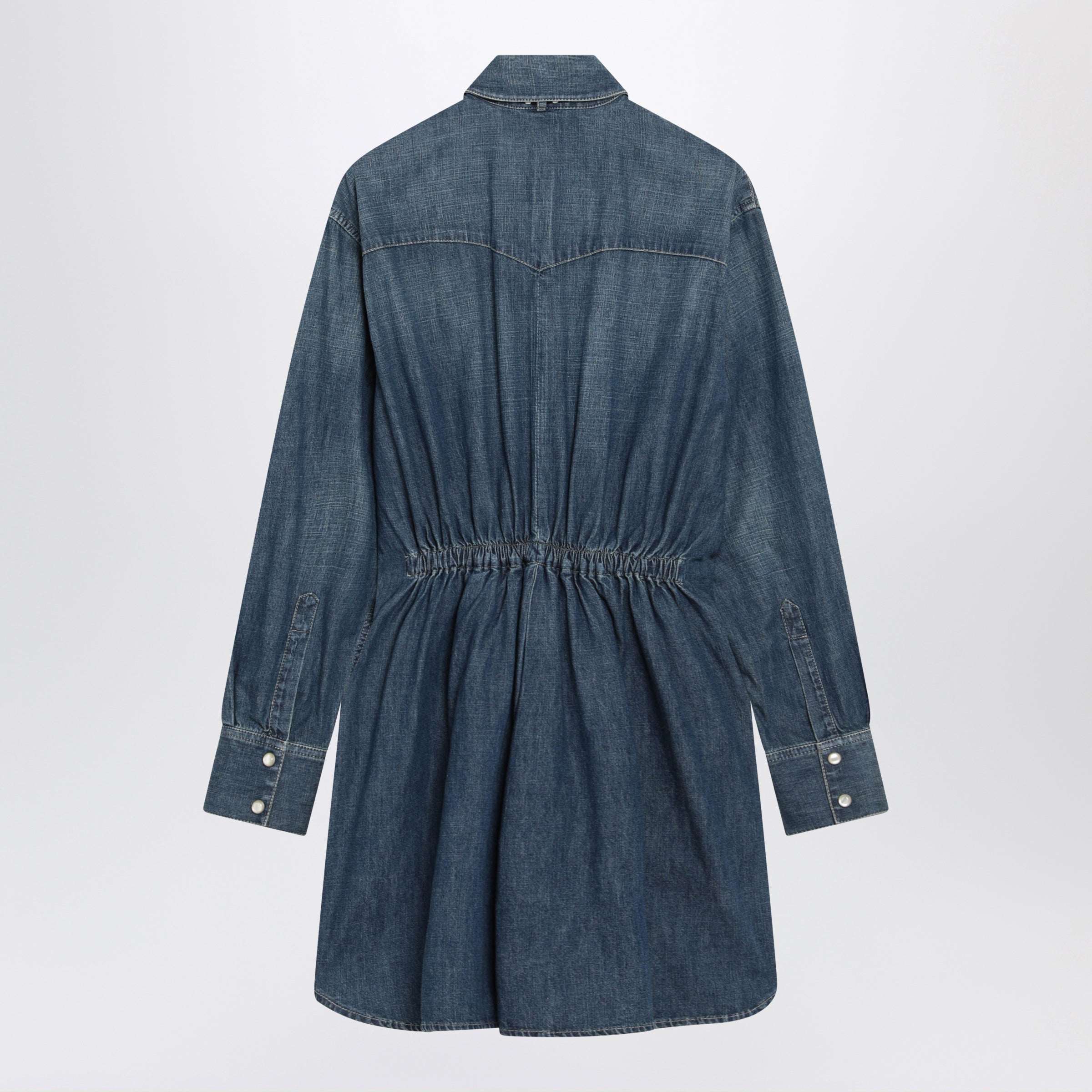 Valentino Medium Blue Denim Dress With Polka-Dot S