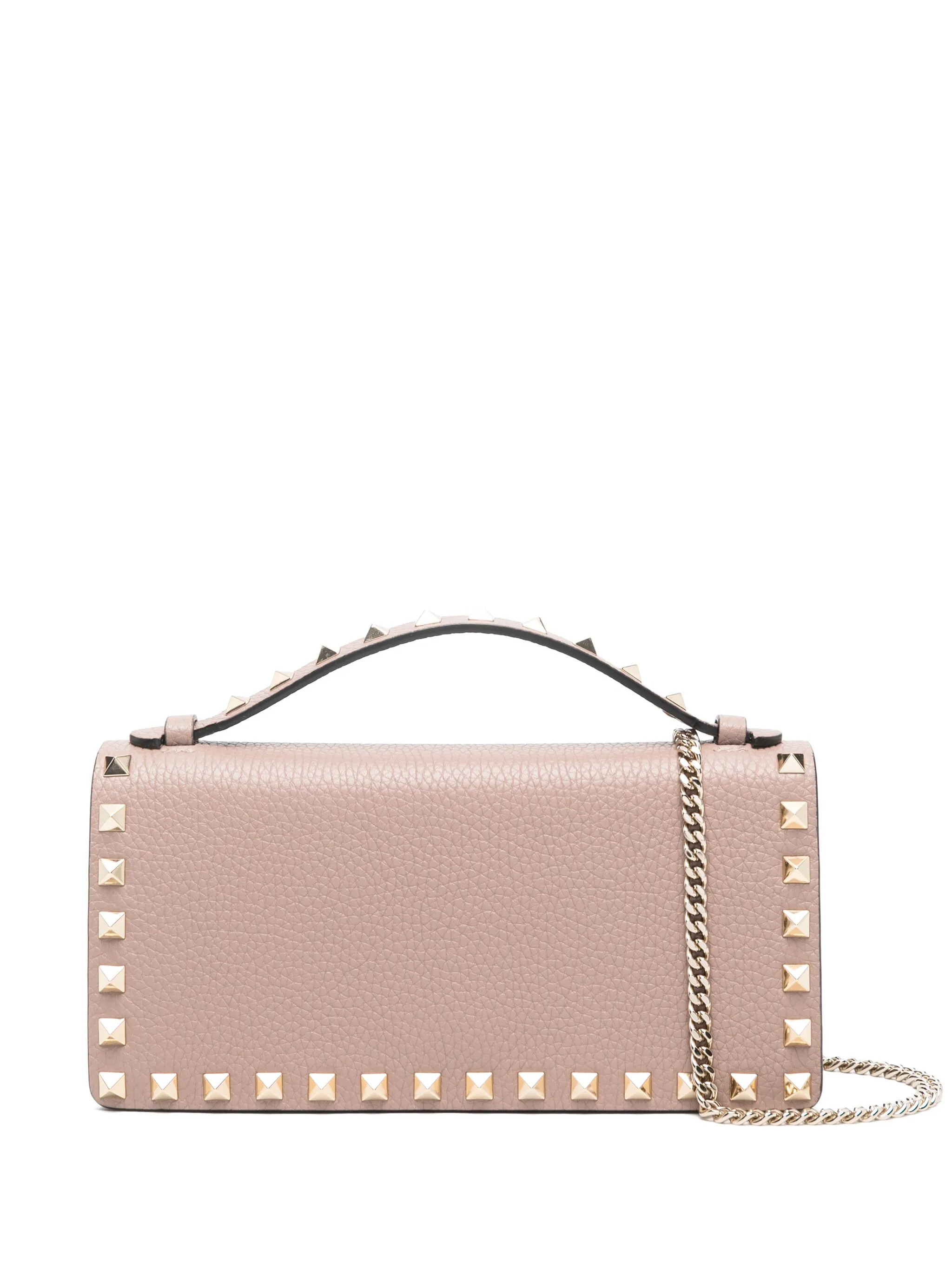 Valentino Pink Rockstud Chain Wallet