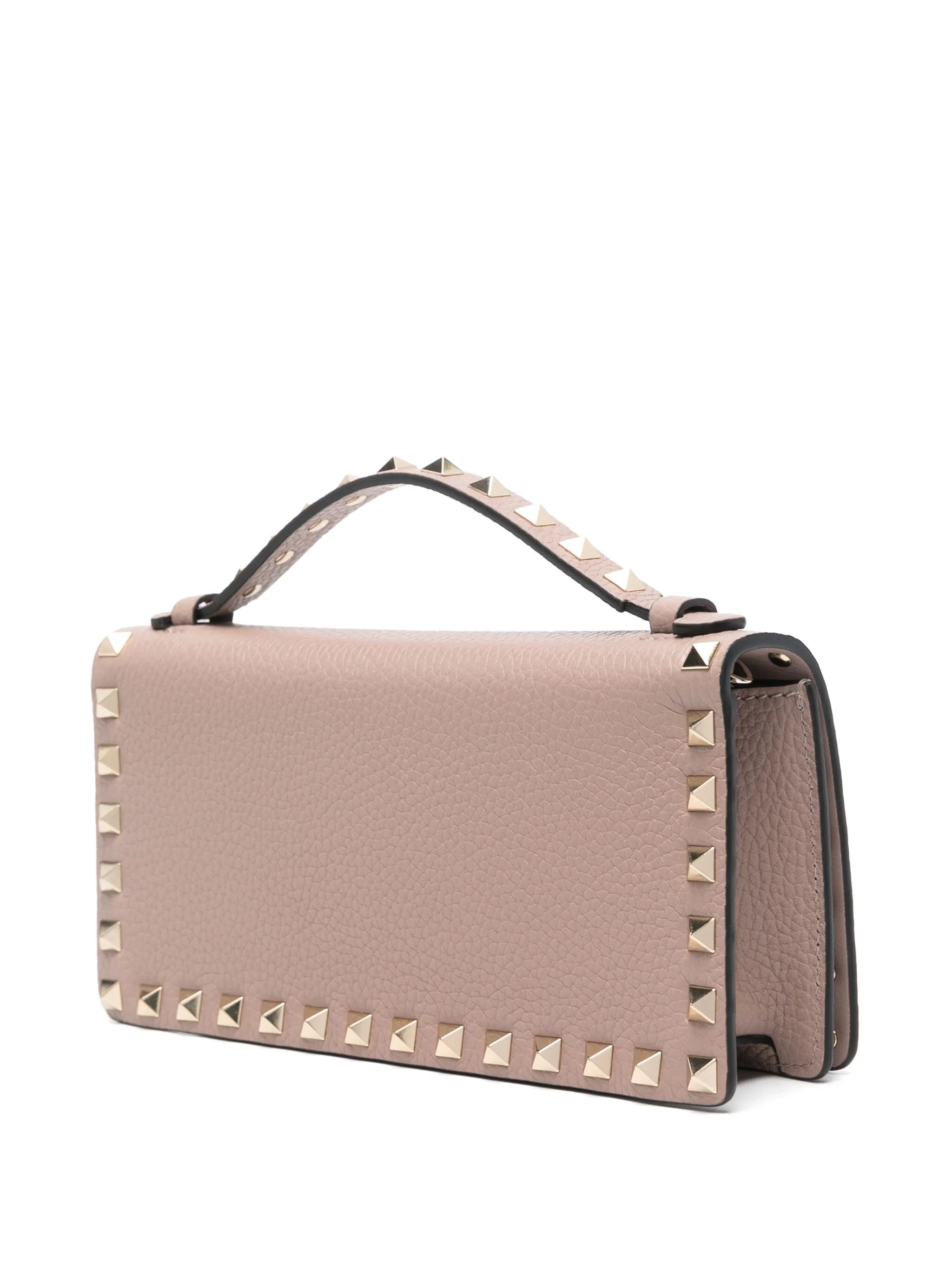 Valentino Pink Rockstud Chain Wallet