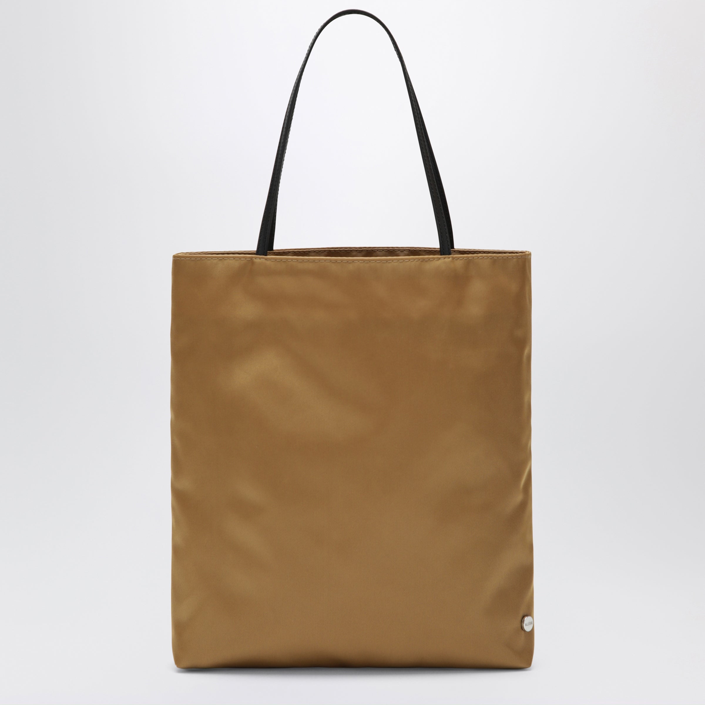 Valesque Small Thea Tote Bag In Dark Ochre Satin 