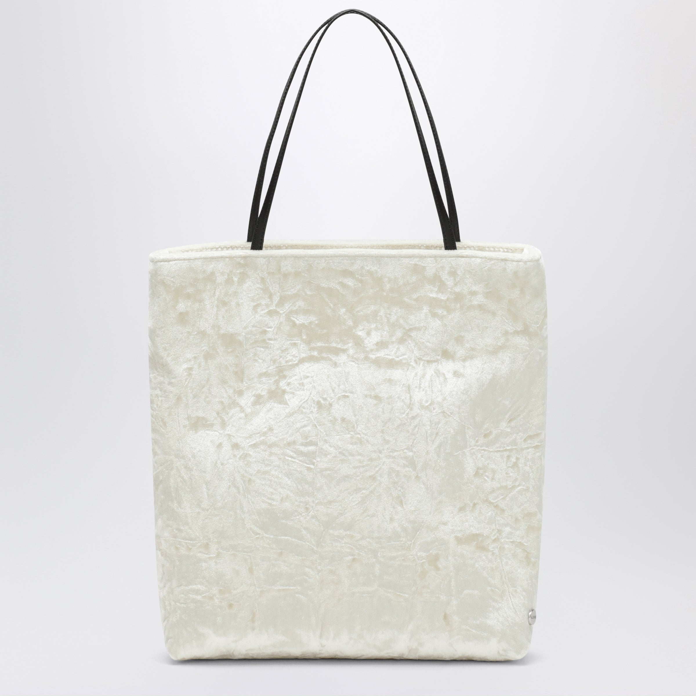 Valesque Thea White Bag In Velvet
