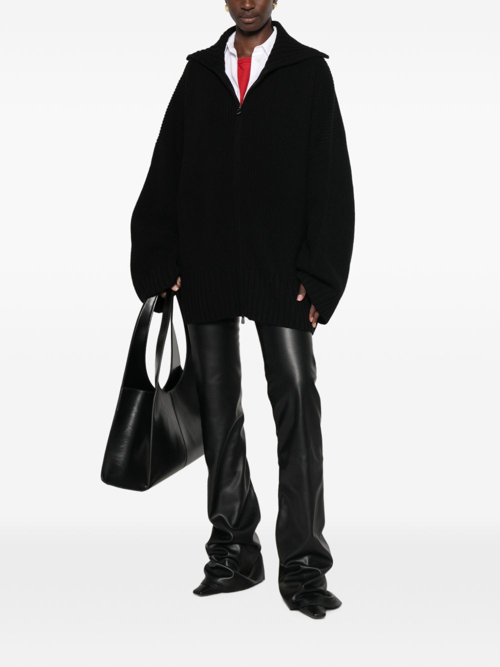 The Frankie Shop Veda Wool Oversized Cardigan