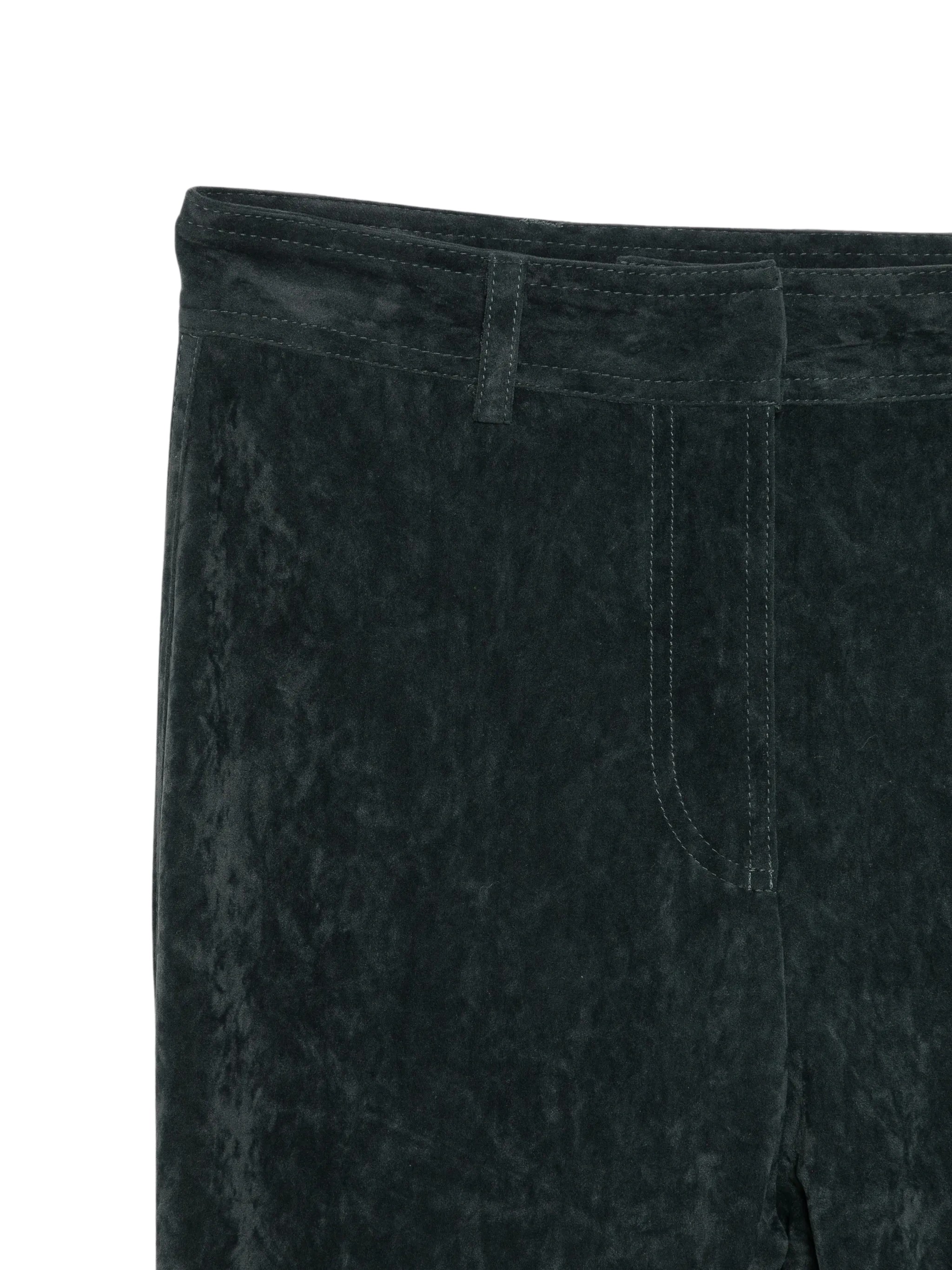 Alberta Ferreti Velvet-Effect Trousers