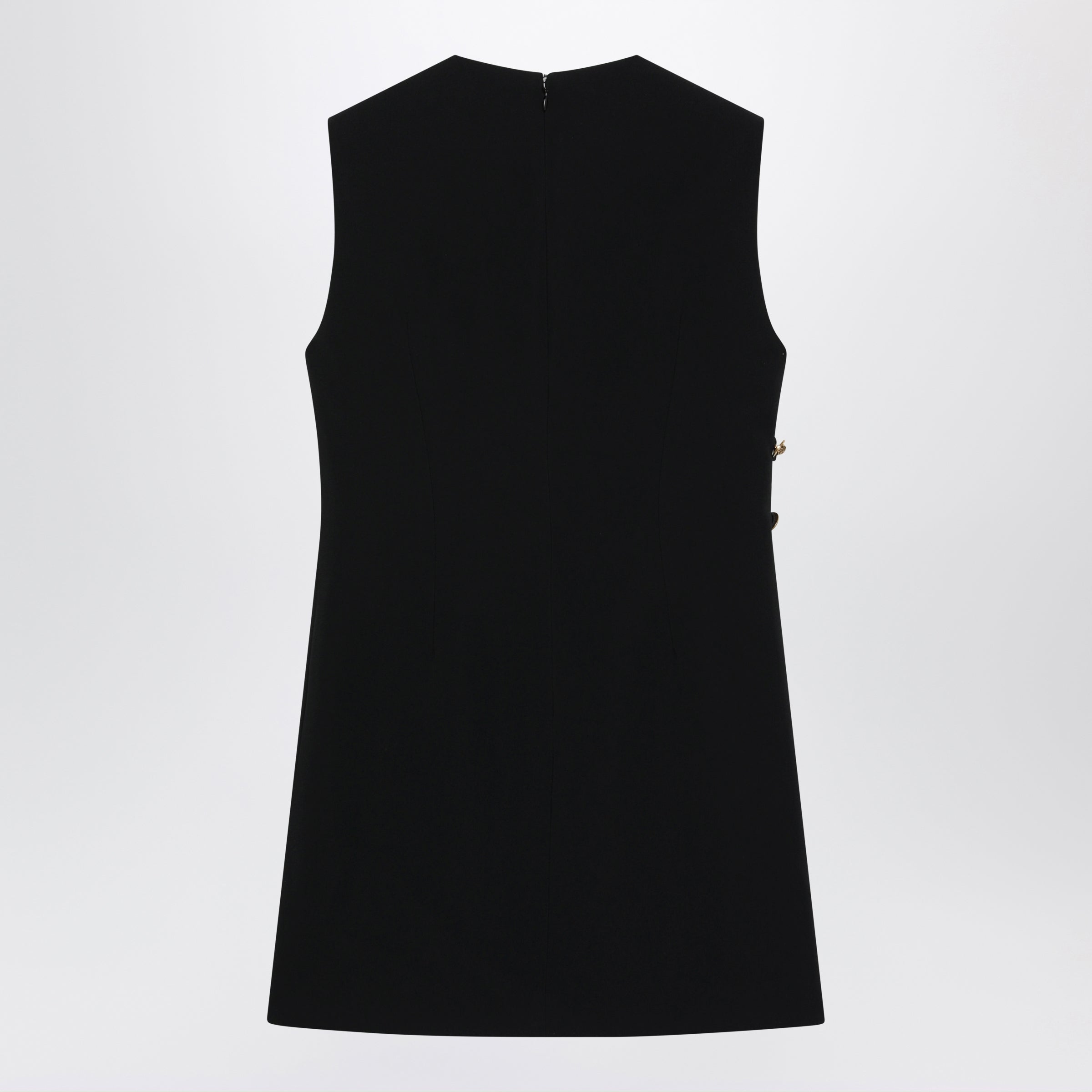 Versace Black Sleeveless Mini Dress In Stretch V