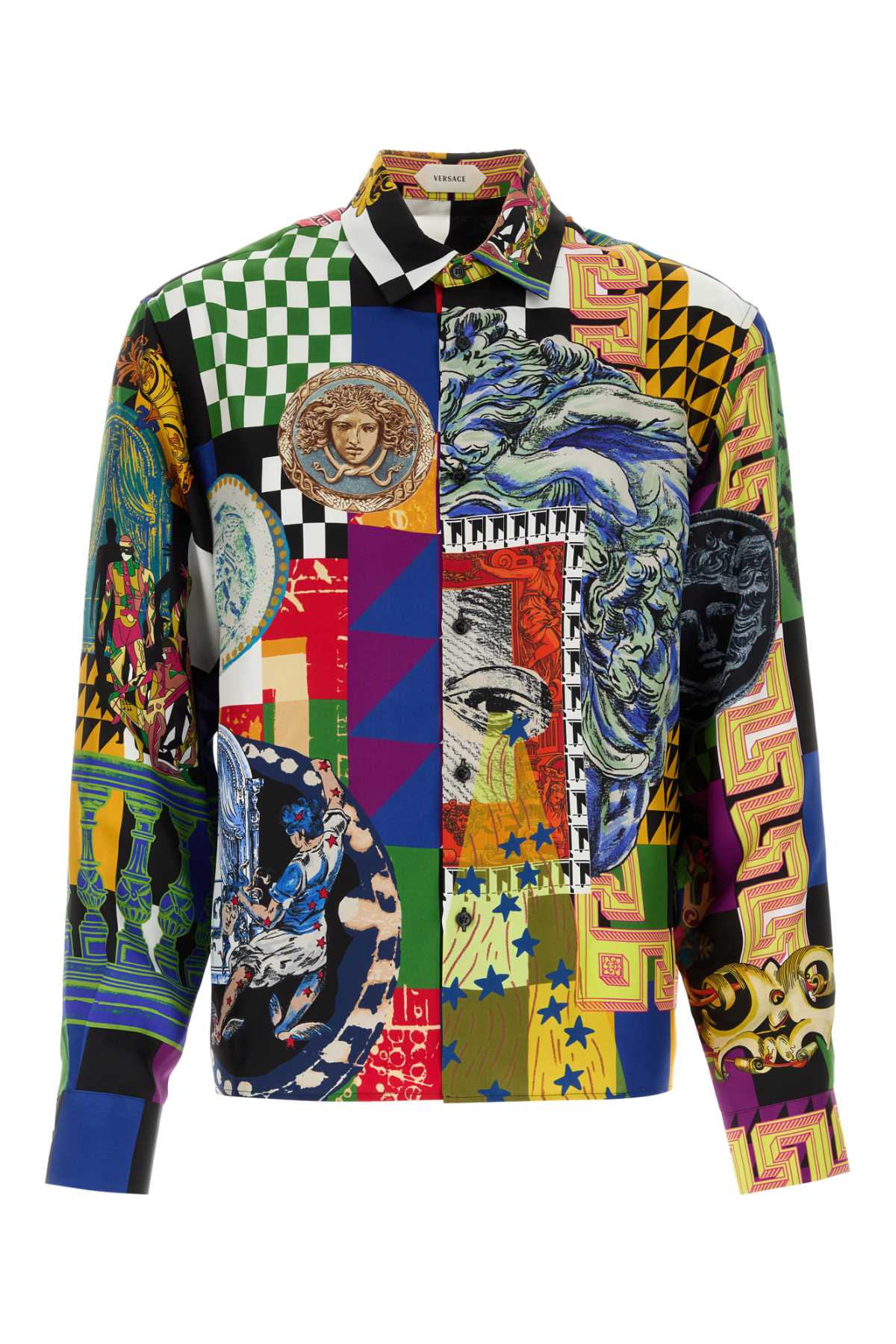 Versace Informal Shirt Silk Twill Print Medusa C