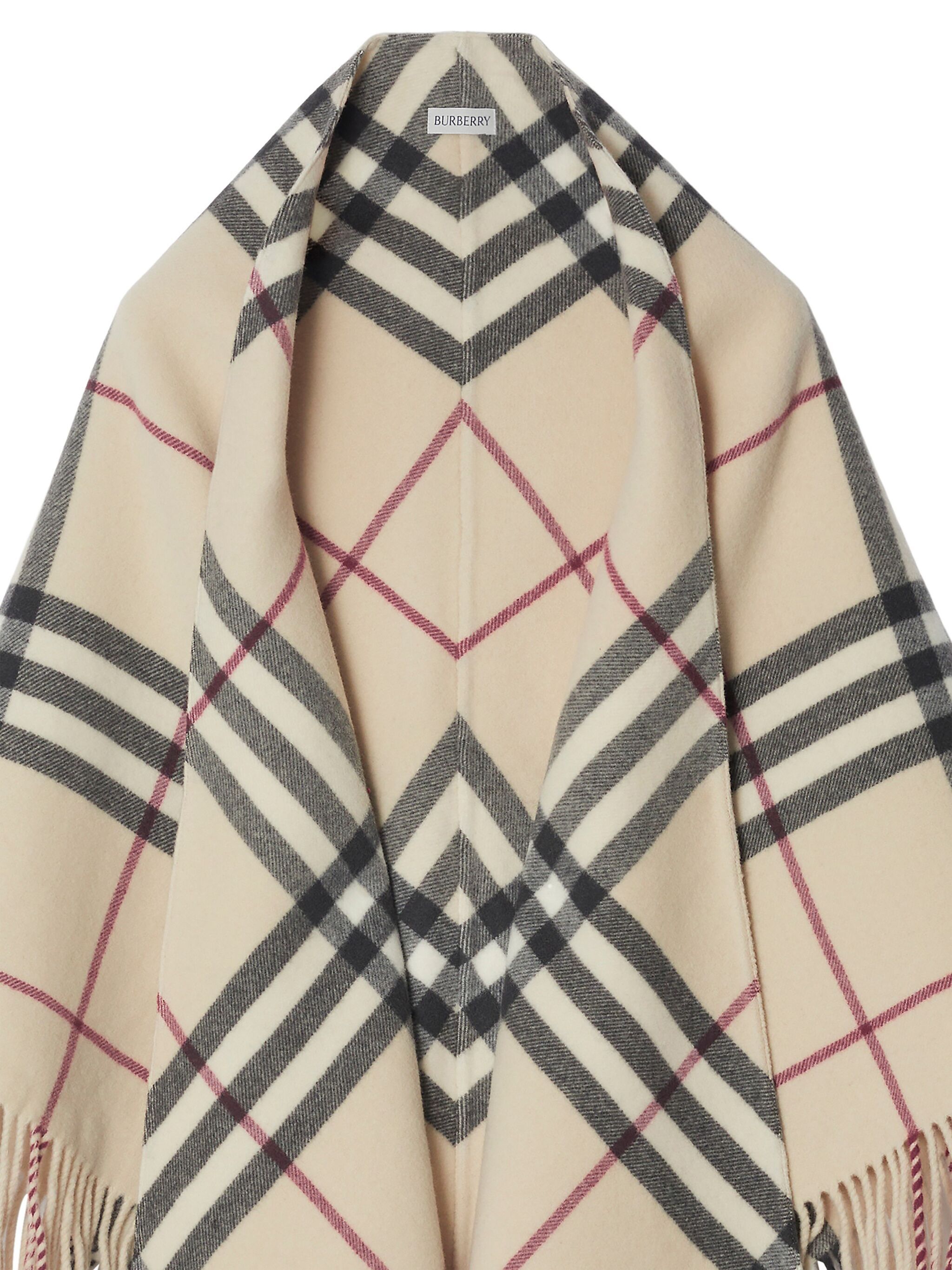 Burberry Vintage-Check Wool Cape