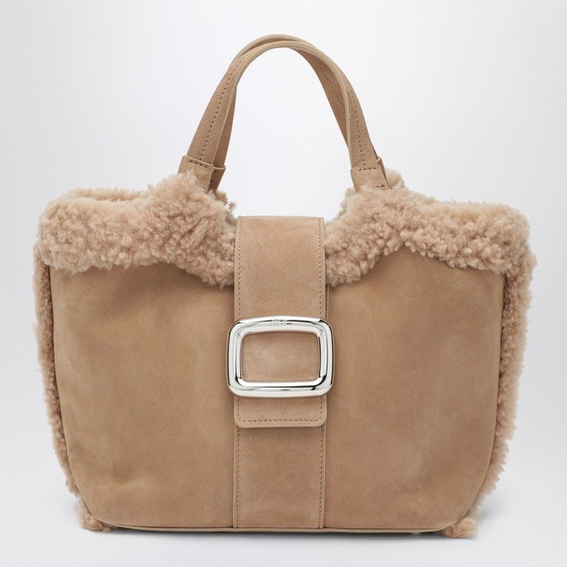 Roger Vivier Viv Choc Mini Leather Shopping Bag