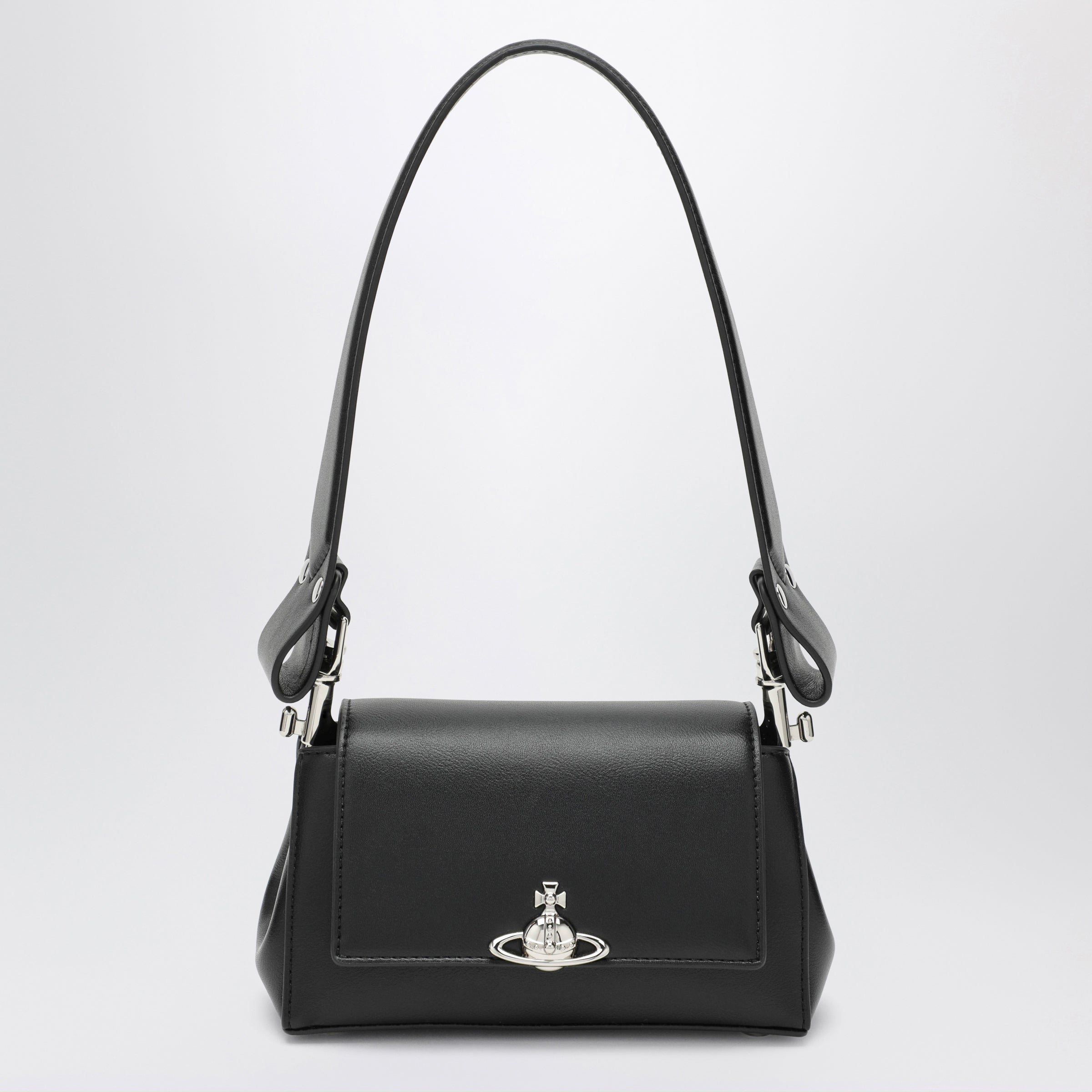 Vivienne Westwood Hazel Small Black Faux Leather Shoulder 