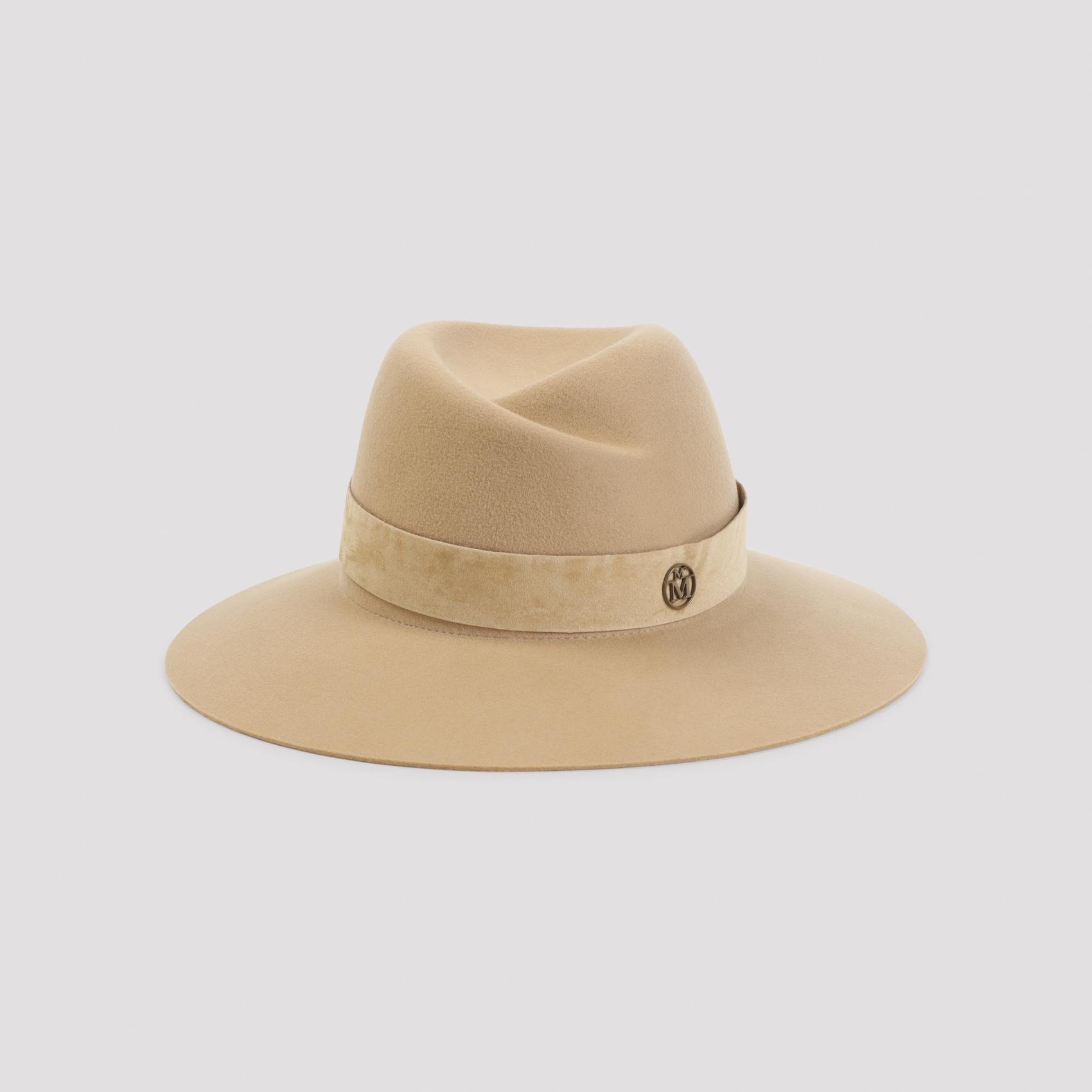 Maison Michel Warm Beige Virginie Suede Hat