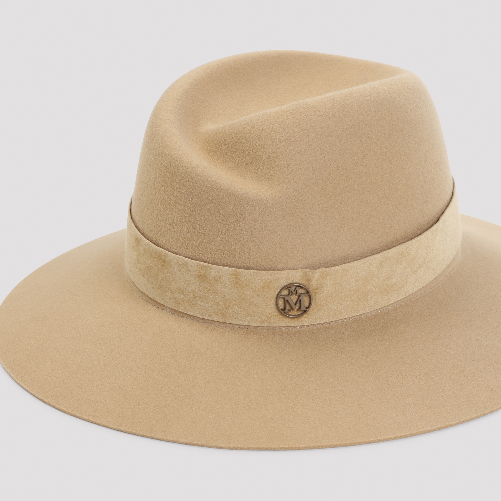 Maison Michel Warm Beige Virginie Suede Hat
