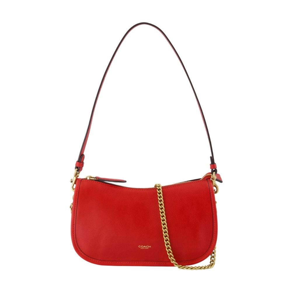 Coach "Waverly" Grained Leather Shoulder Bag