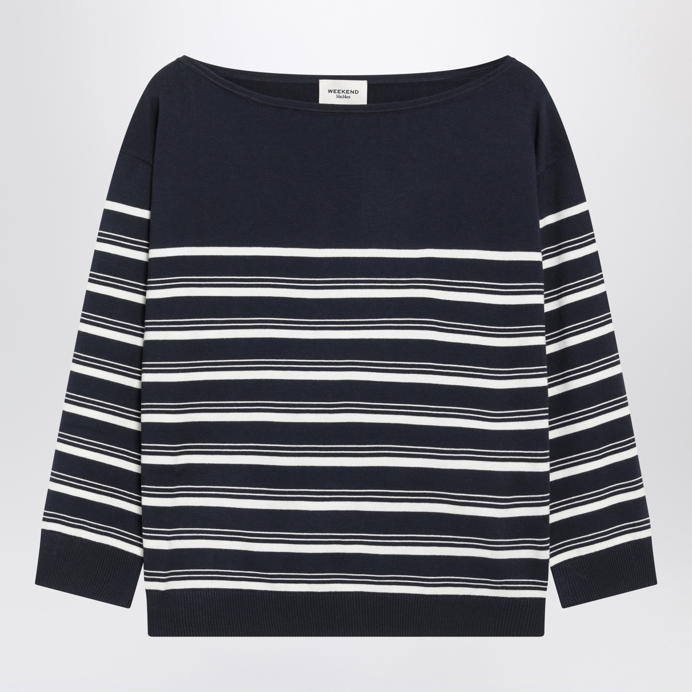 Weekend Max Mara Blue And White Striped Sweater
