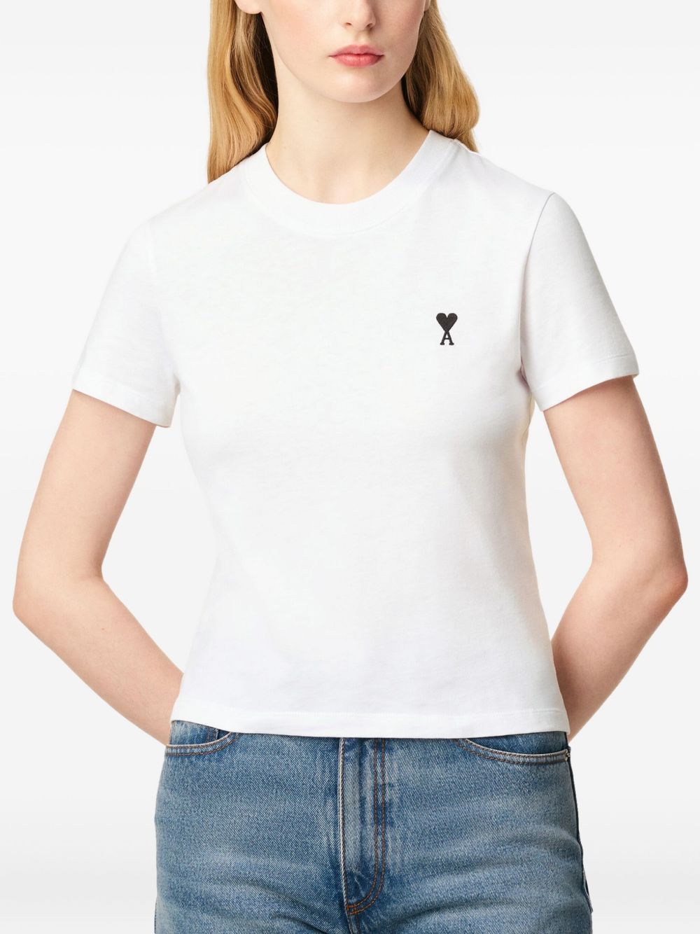 Ami paris White Ami De Coeur Tshirt